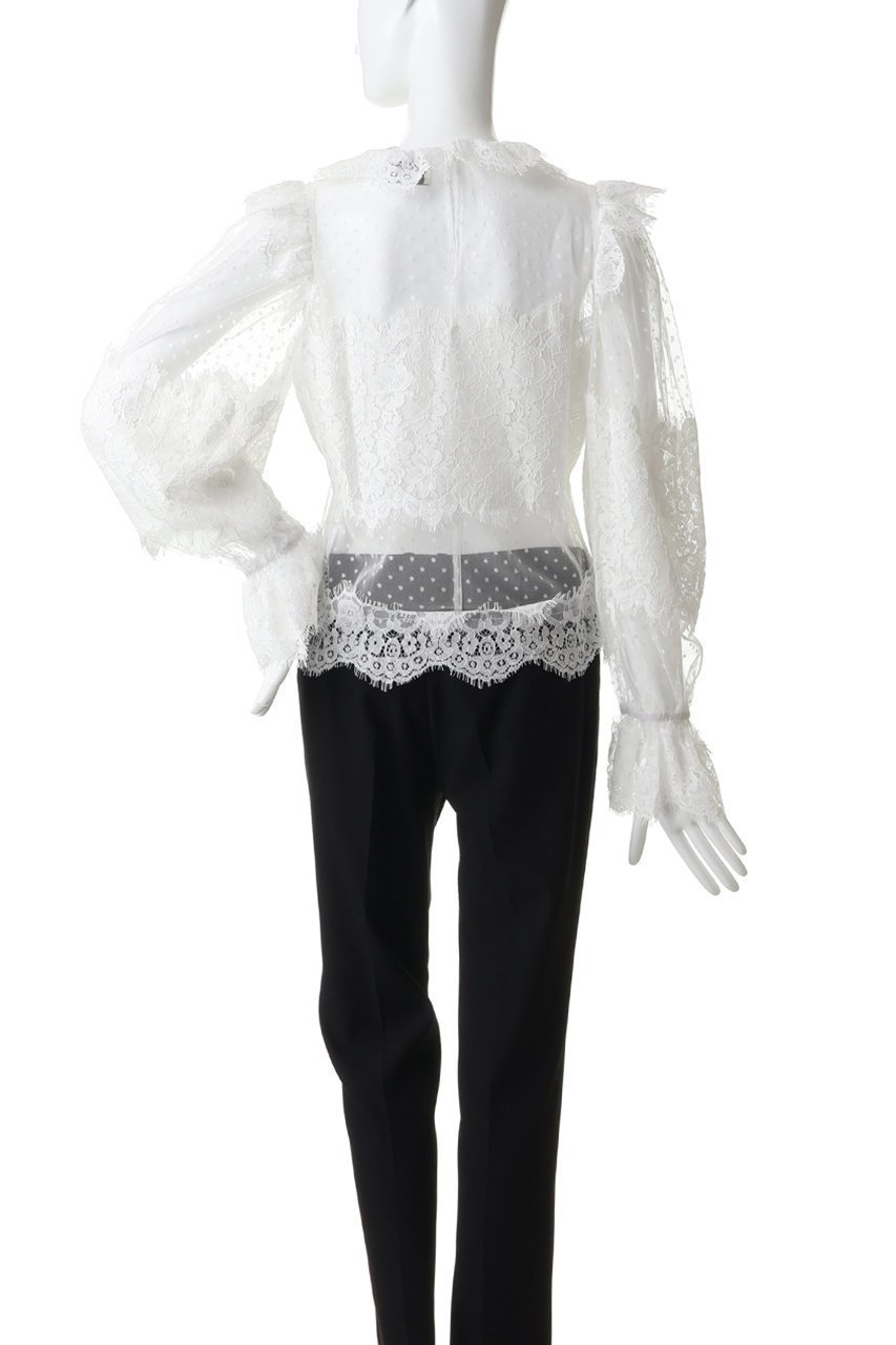 【サードマガジン/THIRD MAGAZINE】の【CHOKLATE】スタンドレースブラウス 人気、トレンドファッション・服の通販 founy(ファニー) 　ファッション　Fashion　レディースファッション　Fashion for Women　トップス・カットソー　Cut & Sew Tops　シャツ・ブラウス・オフィスカジュアル　Elegant Blouses & Button-Ups　スリーブ　Sleeve, Long Sleeve / Short Sleeve　バランス　Balance, Style Balance　フランス　France, French　フレア　Flare, Flared　レース　Lace, Lace Fabric　ロング　Long, Long-Length　新作・新入荷　New Arrivals / New In　other-4|ID: prp329100004963308 ipo3291000000037233776