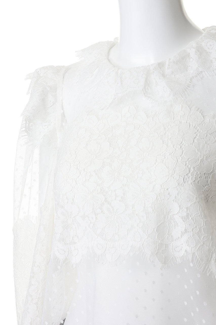 【サードマガジン/THIRD MAGAZINE】の【CHOKLATE】スタンドレースブラウス 人気、トレンドファッション・服の通販 founy(ファニー) 　ファッション　Fashion　レディースファッション　Fashion for Women　トップス・カットソー　Cut & Sew Tops　シャツ・ブラウス・オフィスカジュアル　Elegant Blouses & Button-Ups　スリーブ　Sleeve, Long Sleeve / Short Sleeve　バランス　Balance, Style Balance　フランス　France, French　フレア　Flare, Flared　レース　Lace, Lace Fabric　ロング　Long, Long-Length　新作・新入荷　New Arrivals / New In　other-5|ID: prp329100004963308 ipo3291000000037233777