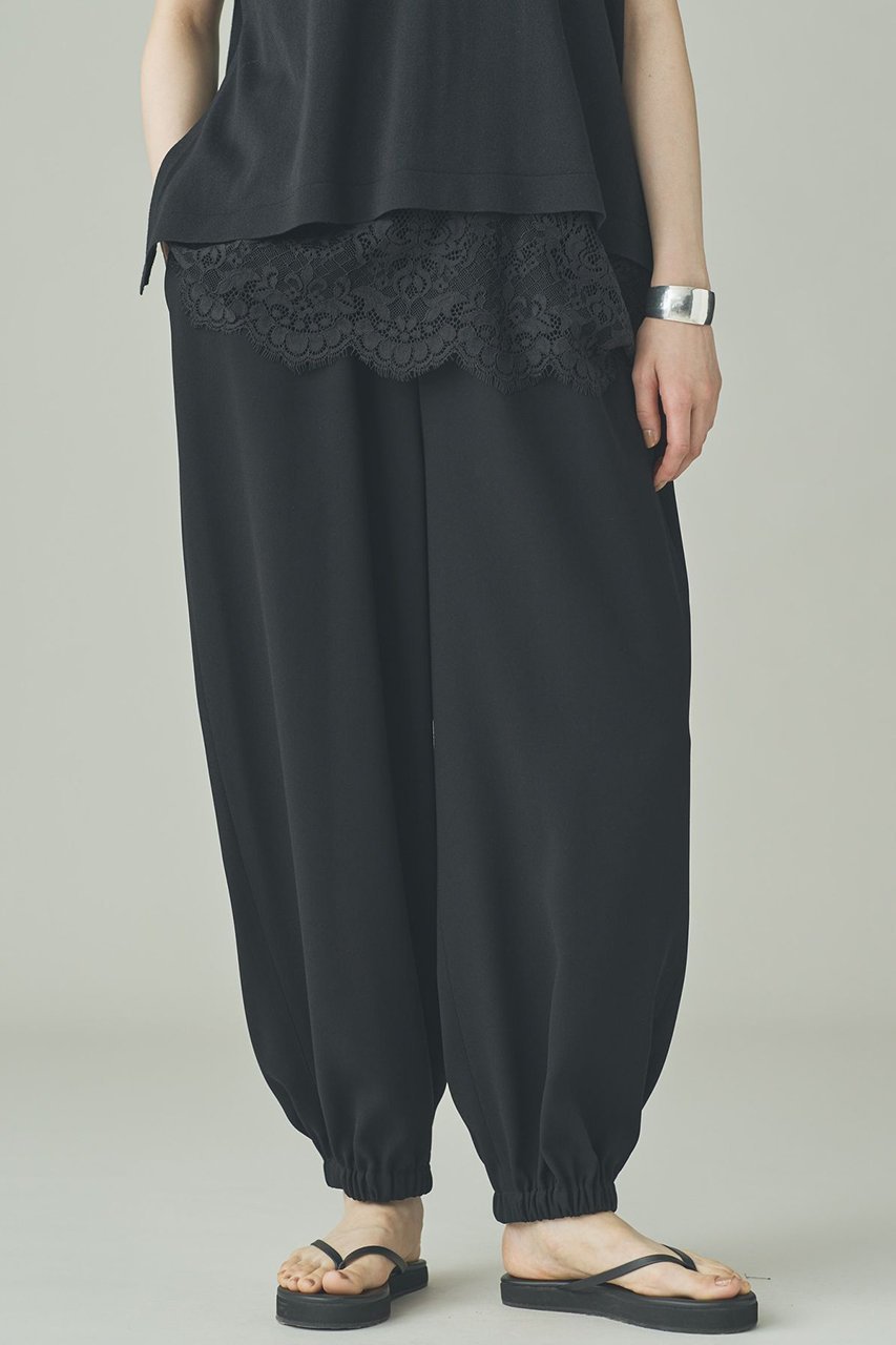 【カレンソロジー/Curensology】のジョーゼットパンツ インテリア・キッズ・メンズ・レディースファッション・服の通販 founy(ファニー) 　ファッション　Fashion　レディースファッション　Fashion for Women　パンツ　Pants & Trousers　サテン　Satin, Glossy Fabric　ジョーゼット　Georgette, Semi-Sheer Fabric　ストレッチ　Stretch, Stretchy Fabric　タンク　Tank Top, Sleeveless Top　ドレープ　Drape, Draping Fabric　リラックス　Relax, Relaxed Fit　エレガント 上品　Elegant　新作・新入荷　New Arrivals / New In　ブラック|ID: prp329100004963311 ipo3291000000037233792