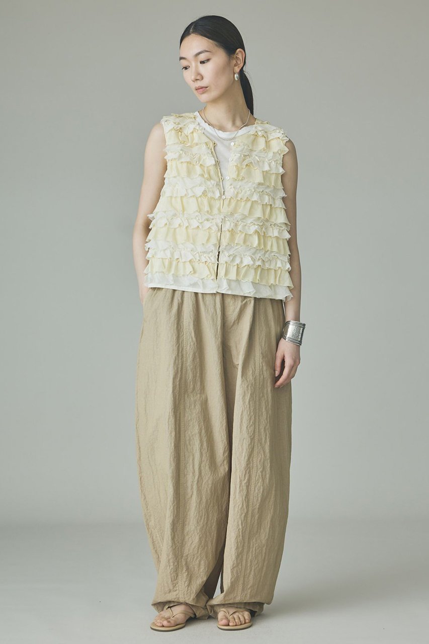 【カレンソロジー/Curensology】のミルフィーユノースリーブブラウス 人気、トレンドファッション・服の通販 founy(ファニー) 　ファッション　Fashion　レディースファッション　Fashion for Women　トップス・カットソー　Cut & Sew Tops　キャミソール&ノースリーブ　Camisoles & Sleeveless Tops　シャツ・ブラウス・オフィスカジュアル　Elegant Blouses & Button-Ups　アクセサリー　Fashion Accessories　インド　Indian Textile　オーガンジー　Organza Fabric　ヴィンテージ　Vintage Style　サテン　Satin, Glossy Fabric　シアー　Sheer, See-Through　シルク　Silk, 100% Silk　ストライプ　Stripe, Striped Pattern　テクスチャー　Texture, Textured Fabric　ノースリーブ　Sleeveless, No-Sleeve　バランス　Balance, Style Balance　フリル　Frill, Ruffle　フロント　Front, Front Design　ベスト　Vest, Waistcoat　ミックス　Mix, Mixed Style　おすすめ　Recommended / Our Picks　夏　Summer　新作・新入荷　New Arrivals / New In　other-5|ID: prp329100004963316 ipo3291000000037233842