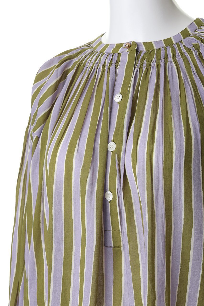 【エリオポール/heliopole】の【SARA MALLIKA】コットンウェーブストライプカフタンワンピース 人気、トレンドファッション・服の通販 founy(ファニー) 　ファッション　Fashion　レディースファッション　Fashion for Women　ワンピース　Dresses　チュニック　Tunic Tops & Dresses　チュニック　Tunic, Long Top　リラックス　Relax, Relaxed Fit　ロング　Long, Long-Length　夏　Summer　新作・新入荷　New Arrivals / New In　other-5|ID: prp329100004963323 ipo3291000000037233890