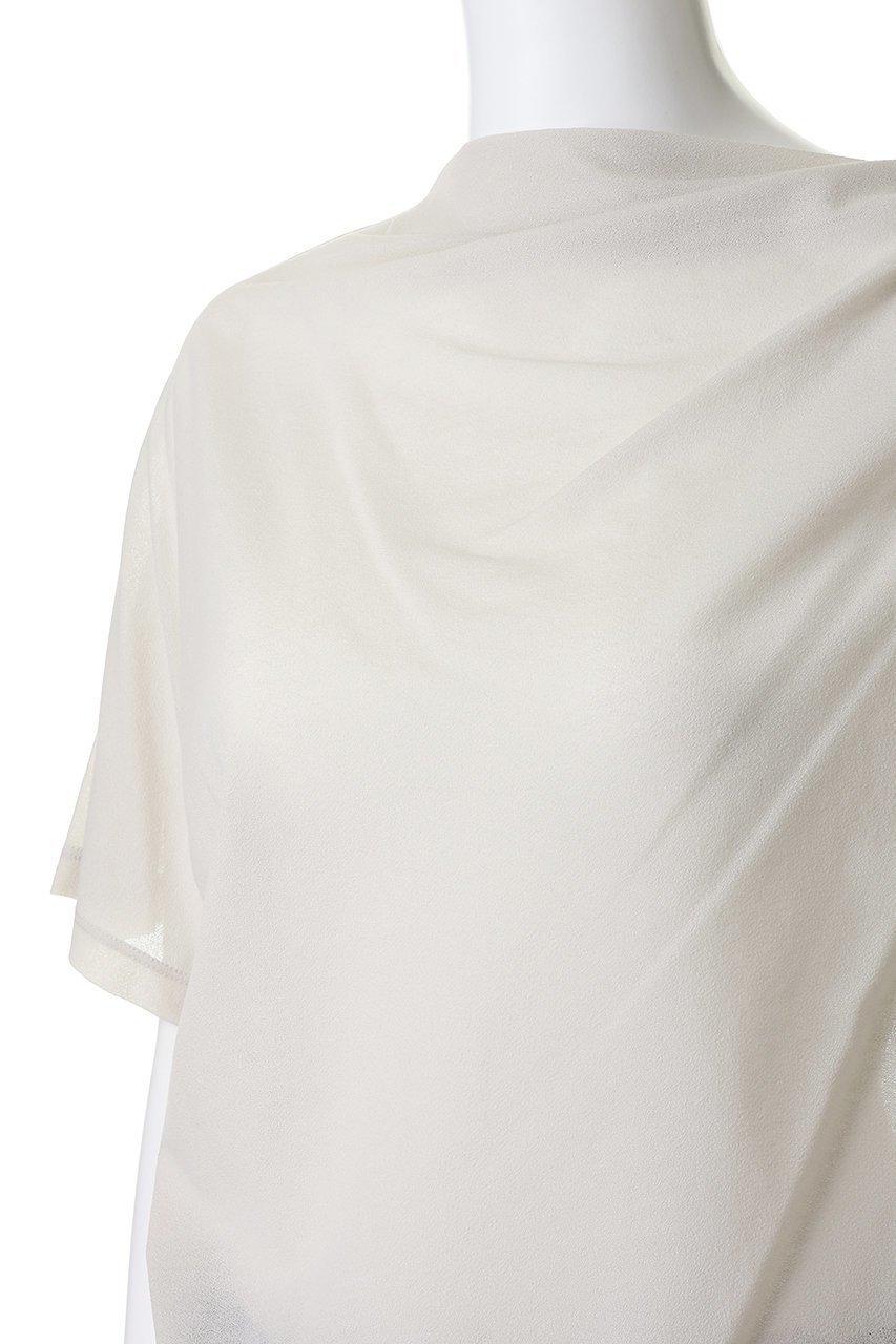【エリオポール/heliopole】の【HAKUJI】クレープジャージーアシメTシャツ 人気、トレンドファッション・服の通販 founy(ファニー) 　ファッション　Fashion　レディースファッション　Fashion for Women　トップス・カットソー　Cut & Sew Tops　シャツ・ブラウス・オフィスカジュアル　Elegant Blouses & Button-Ups　ロングTシャツ・Tシャツ　Longline T-Shirts & Tees　カットソー・ベーシックTシャツ　Cut-and-Sewn Tops / Stretch Tees & Basics　アシンメトリー　Asymmetrical Style　シアー　Sheer, See-Through　ショート　Short, Short Length　スラックス　Slacks, Dress Pants　スリーブ　Sleeve, Long Sleeve / Short Sleeve　デニム　Denim, Jeans Material　夏　Summer　新作・新入荷　New Arrivals / New In　春　Spring　S/S・春夏　SS, Spring/Summer, Warm Season　other-5|ID: prp329100004963328 ipo3291000000037233922