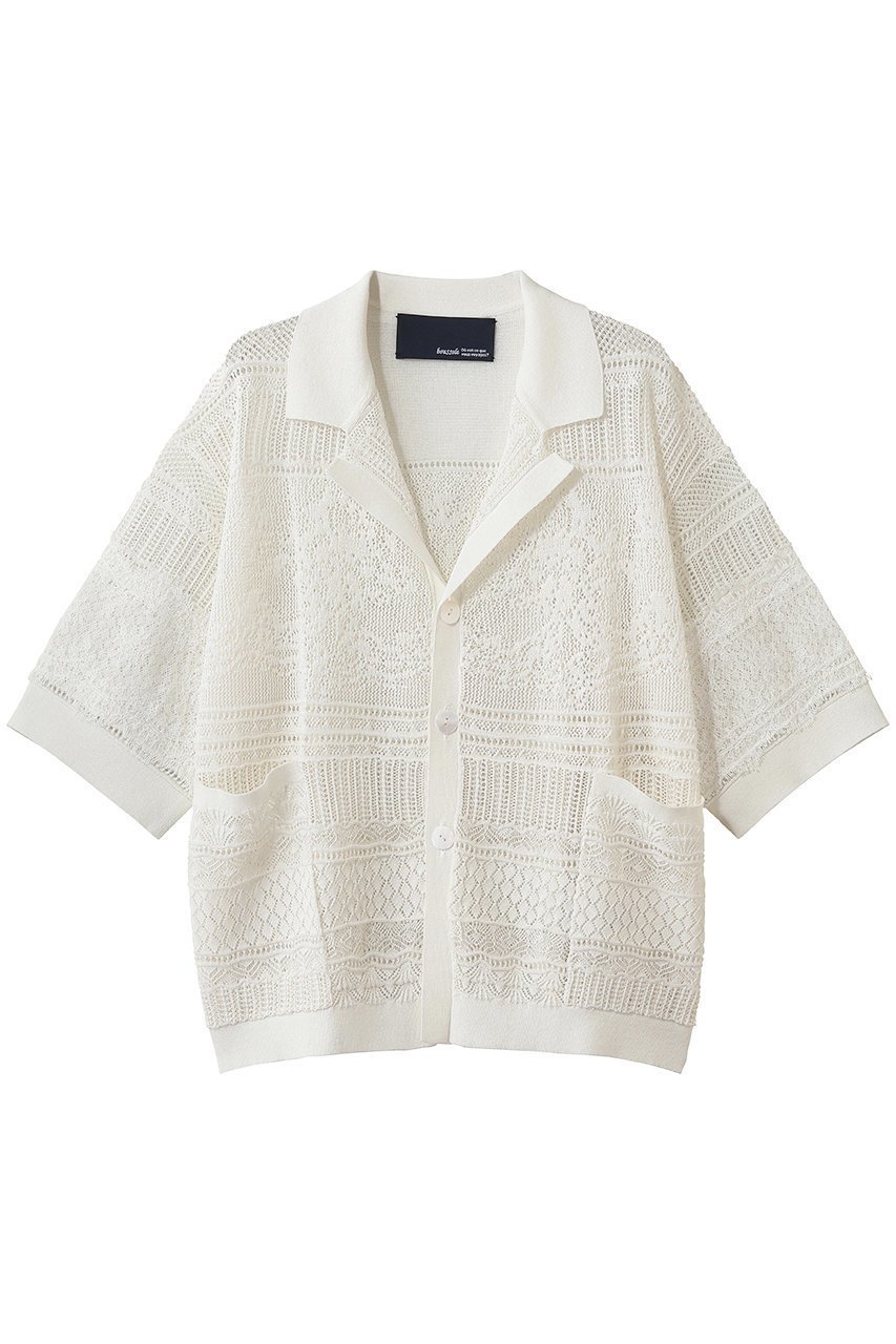 【エリオポール/heliopole】の【boussole】ハーフスリーブレースカーディガン 人気、トレンドファッション・服の通販 founy(ファニー) 　ファッション　Fashion　レディースファッション　Fashion for Women　トップス・カットソー　Cut & Sew Tops　ニット　Knit Tops & Sweaters　カーディガン・羽織り　Layered Style Cardigans　カーディガン　Cardigan, Knitwear　スマート　Smart, Elegant　スリーブ　Sleeve, Long Sleeve / Short Sleeve　リゾート　Resort, Vacation Style　リラックス　Relax, Relaxed Fit　レース　Lace, Lace Fabric　エレガント 上品　Elegant　夏　Summer　新作・新入荷　New Arrivals / New In　 other-1|ID: prp329100004963330 ipo3291000000037233930