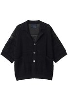 【エリオポール/heliopole】の【boussole】ハーフスリーブレースカーディガン ブラック|ID: prp329100004963330 ipo3291000000037233932