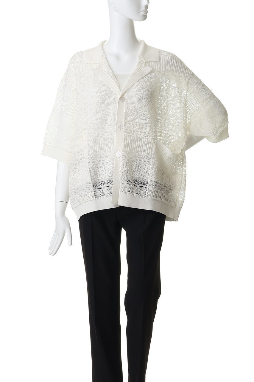 【エリオポール/heliopole】の【boussole】ハーフスリーブレースカーディガン 人気、トレンドファッション・服の通販 founy(ファニー) 　ファッション　Fashion　レディースファッション　Fashion for Women　トップス・カットソー　Cut & Sew Tops　ニット　Knit Tops & Sweaters　カーディガン・羽織り　Layered Style Cardigans　カーディガン　Cardigan, Knitwear　スマート　Smart, Elegant　スリーブ　Sleeve, Long Sleeve / Short Sleeve　リゾート　Resort, Vacation Style　リラックス　Relax, Relaxed Fit　レース　Lace, Lace Fabric　エレガント 上品　Elegant　夏　Summer　新作・新入荷　New Arrivals / New In　other-2|ID: prp329100004963330 ipo3291000000037233933