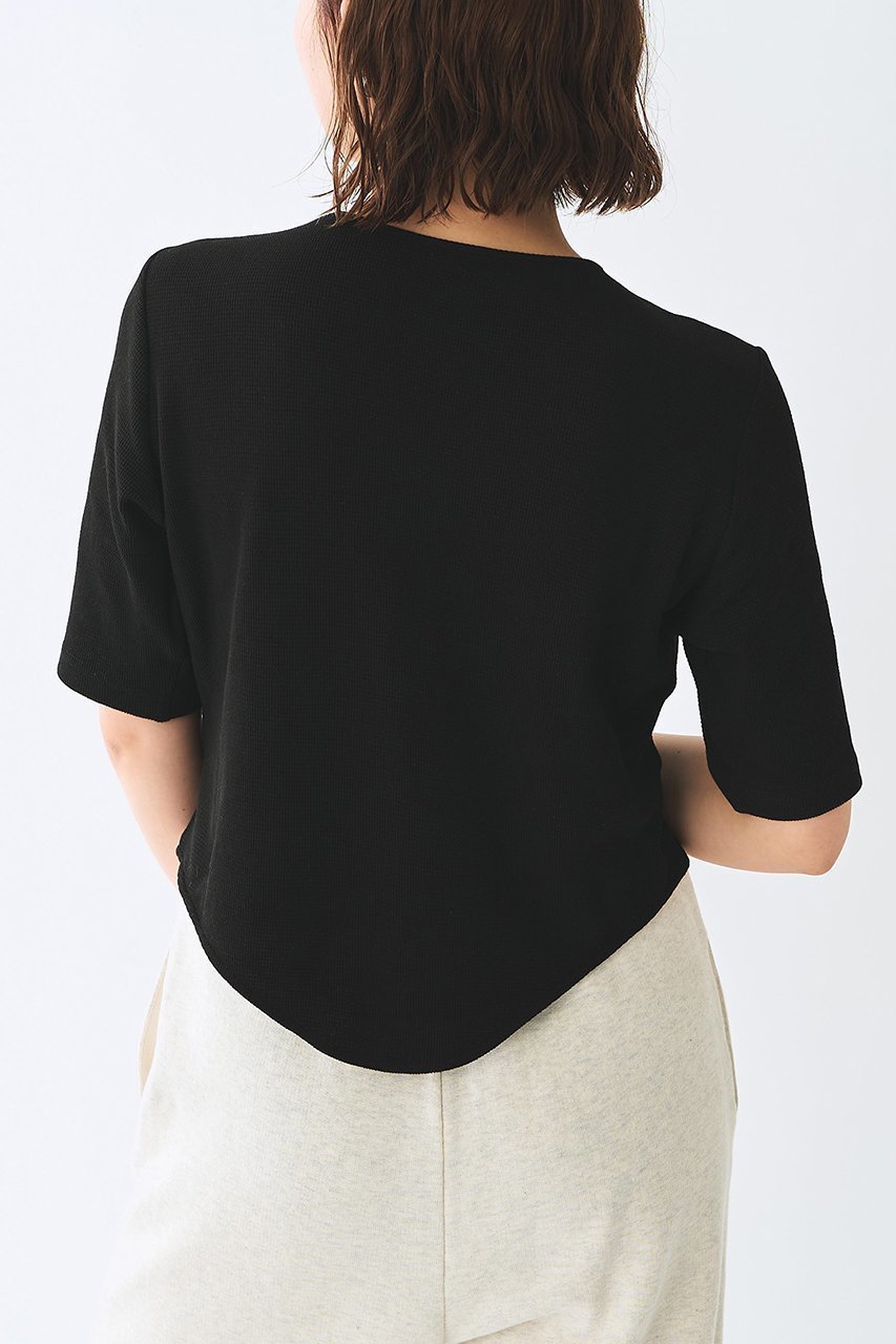 【ウィムガゼット/Whim Gazette】の【Nuition】レースアッププルオーバー 人気、トレンドファッション・服の通販 founy(ファニー) 　ファッション　Fashion　レディースファッション　Fashion for Women　トップス・カットソー　Cut & Sew Tops　シャツ・ブラウス・オフィスカジュアル　Elegant Blouses & Button-Ups　ロングTシャツ・Tシャツ　Longline T-Shirts & Tees　カジュアルプルオーバー・ニットトップス　Pullovers & Knit Tops / Casual Pullovers　カットソー・ベーシックTシャツ　Cut-and-Sewn Tops / Stretch Tees & Basics　ショート　Short, Short Length　スリーブ　Sleeve, Long Sleeve / Short Sleeve　バランス　Balance, Style Balance　フロント　Front, Front Design　ボトム　Bottoms, Lower Wear　ラウンド　Round, Round Neck　リラックス　Relax, Relaxed Fit　レース　Lace, Lace Fabric　ワイド　Wide, Wide Fit　半袖　Short Sleeve, Half Sleeve　夏　Summer　新作・新入荷　New Arrivals / New In　other-4|ID: prp329100004963333 ipo3291000000037233961