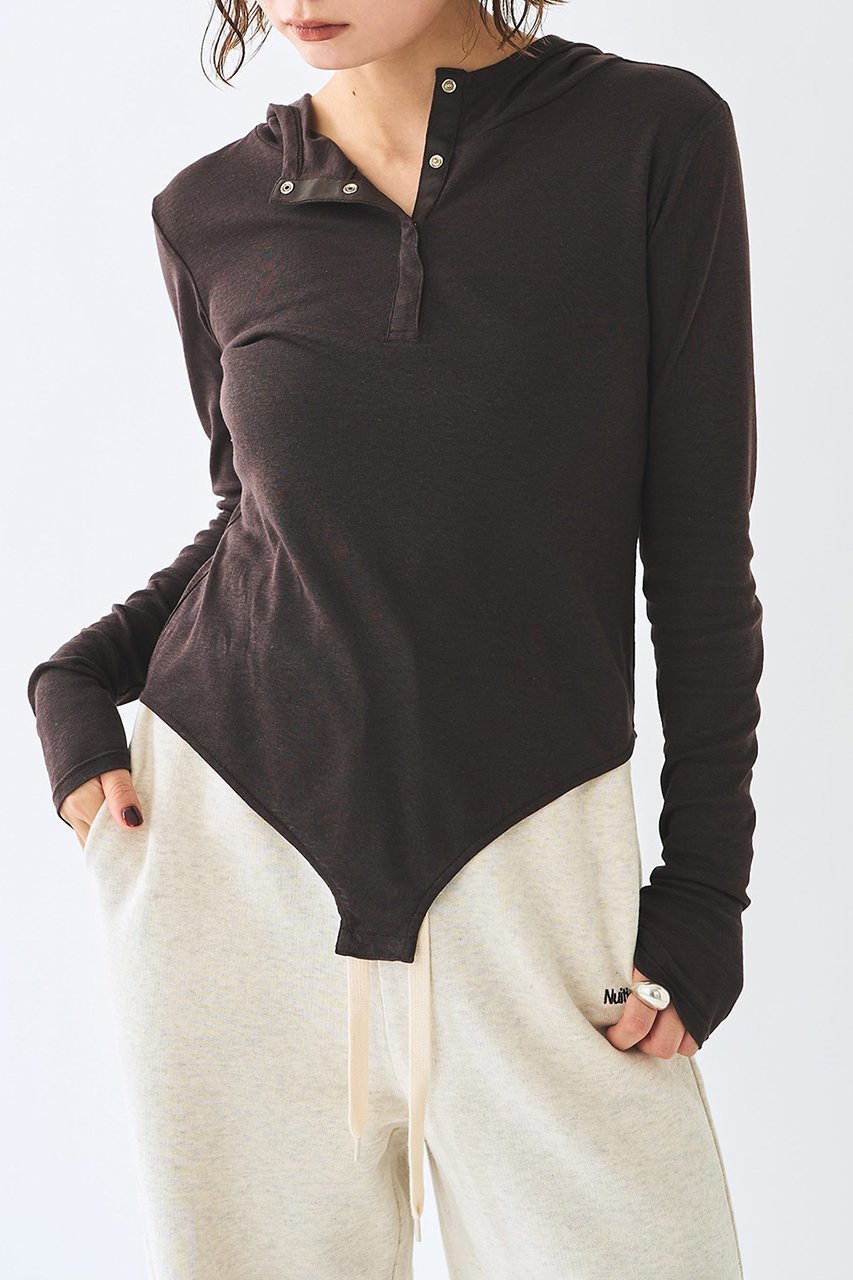 【ウィムガゼット/Whim Gazette】の【Nuition】ボディスーツ インテリア・キッズ・メンズ・レディースファッション・服の通販 founy(ファニー) 　ファッション　Fashion　レディースファッション　Fashion for Women　トップス・カットソー　Cut & Sew Tops　シャツ・ブラウス・オフィスカジュアル　Elegant Blouses & Button-Ups　ロングTシャツ・Tシャツ　Longline T-Shirts & Tees　カットソー・ベーシックTシャツ　Cut-and-Sewn Tops / Stretch Tees & Basics　コンパクト　Compact, Small Size　ストレッチ　Stretch, Stretchy Fabric　スリーブ　Sleeve, Long Sleeve / Short Sleeve　スーツ　Suit, Formalwear　バランス　Balance, Style Balance　フィット　Fit, Slim Fit　ボトム　Bottoms, Lower Wear　ロング　Long, Long-Length　ワイド　Wide, Wide Fit　新作・新入荷　New Arrivals / New In　ブラウン|ID: prp329100004963334 ipo3291000000037233965