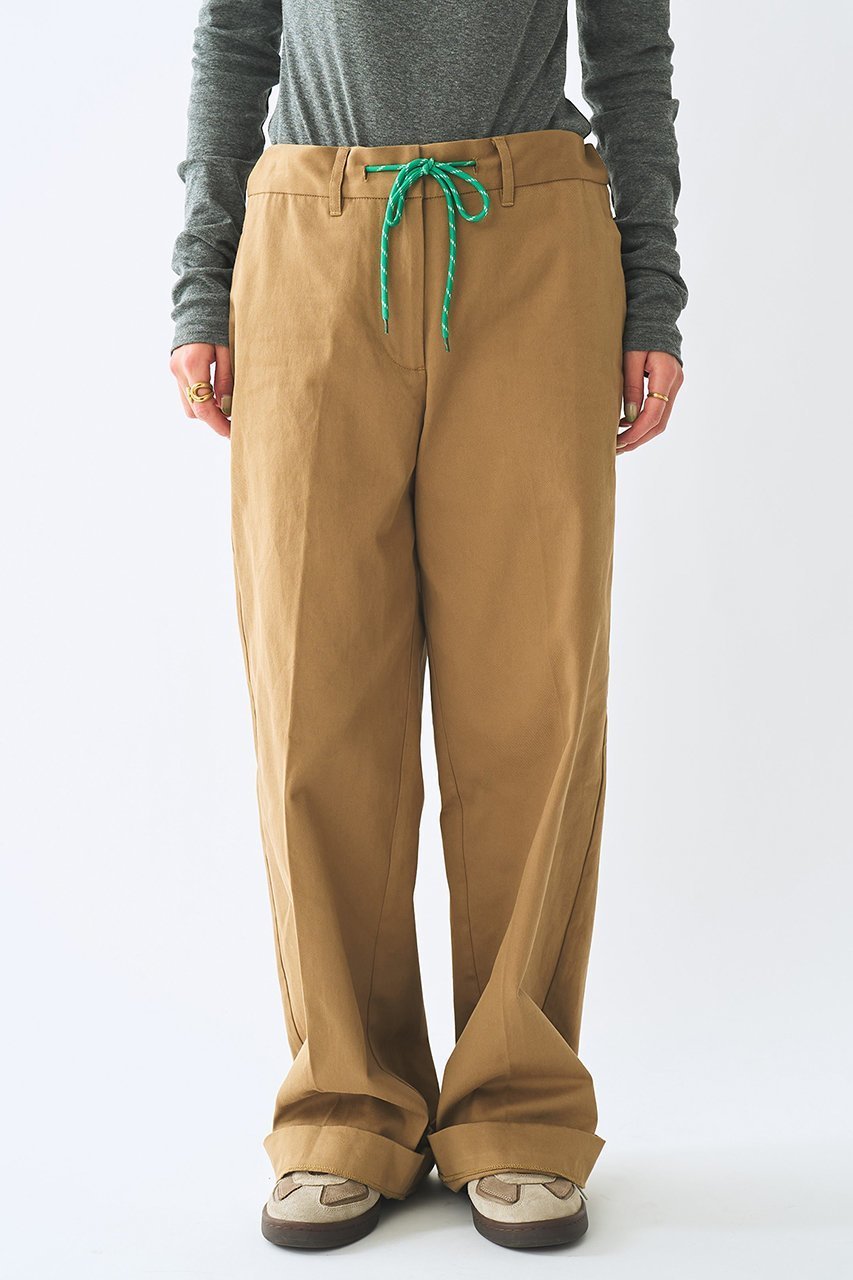 【ウィムガゼット/Whim Gazette】の【Nuition】ドロストチノパンツ インテリア・キッズ・メンズ・レディースファッション・服の通販 founy(ファニー) 　ファッション　Fashion　レディースファッション　Fashion for Women　パンツ　Pants & Trousers　センター　Center, Center Line　ドローコード　Drawcord, Drawstring Cord　定番　Standard, Basic Item　新作・新入荷　New Arrivals / New In　サンドベージュ|ID: prp329100004963336 ipo3291000000037233984