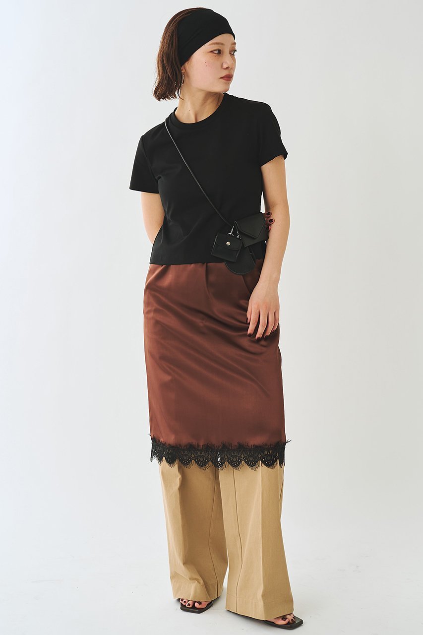 【ウィムガゼット/Whim Gazette】の【Nuition】サテンレーススカート 人気、トレンドファッション・服の通販 founy(ファニー) 　ファッション　Fashion　レディースファッション　Fashion for Women　スカート　Skirts　おすすめ　Recommended / Our Picks　レース　Lace, Lace Fabric　新作・新入荷　New Arrivals / New In　other-2|ID: prp329100004963338 ipo3291000000037234002