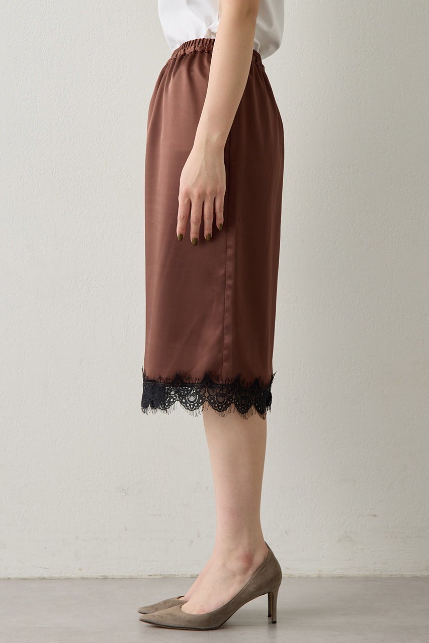 【ウィムガゼット/Whim Gazette】の【Nuition】サテンレーススカート 人気、トレンドファッション・服の通販 founy(ファニー) 　ファッション　Fashion　レディースファッション　Fashion for Women　スカート　Skirts　おすすめ　Recommended / Our Picks　レース　Lace, Lace Fabric　新作・新入荷　New Arrivals / New In　other-8|ID: prp329100004963338 ipo3291000000037234008