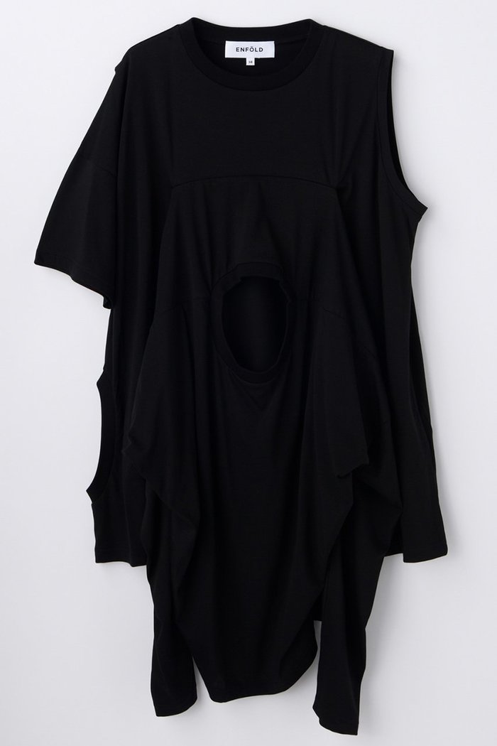 【エンフォルド/ENFOLD】のMANY DRAPE T-SHIRT インテリア・キッズ・メンズ・レディースファッション・服の通販 founy(ファウニー) https://founy.com/ ファッション Fashion レディースファッション Fashion for Women トップス・カットソー Cut & Sew Tops シャツ・ブラウス・オフィスカジュアル Elegant Blouses & Button-Ups ロングTシャツ・Tシャツ Longline T-Shirts & Tees カットソー・ベーシックTシャツ Cut-and-Sewn Tops / Stretch Tees & Basics オーガニック Organic Cotton コンパクト Compact, Small Size ショート Short, Short Length スリーブ Sleeve, Long Sleeve / Short Sleeve タンク Tank Top, Sleeveless Top 新作・新入荷 New Arrivals / New In |ID: prp329100004963344 ipo3291000000037234039