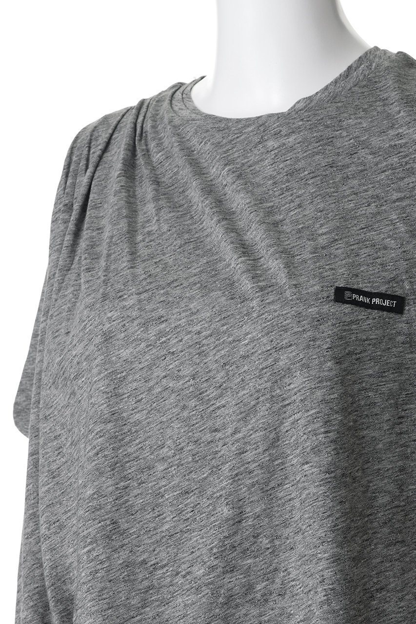 【プランク プロジェクト/PRANK PROJECT】のスラブバルーンヘムTEE 人気、トレンドファッション・服の通販 founy(ファニー) 　ファッション　Fashion　レディースファッション　Fashion for Women　トップス・カットソー　Cut & Sew Tops　シャツ・ブラウス・オフィスカジュアル　Elegant Blouses & Button-Ups　ロングTシャツ・Tシャツ　Longline T-Shirts & Tees　カットソー・ベーシックTシャツ　Cut-and-Sewn Tops / Stretch Tees & Basics　ショート　Short, Short Length　シンプル　Simple, Minimal　スリーブ　Sleeve, Long Sleeve / Short Sleeve　ドレープ　Drape, Draping Fabric　バルーン　Balloon, Balloon Silhouette　フロント　Front, Front Design　新作・新入荷　New Arrivals / New In　other-5|ID: prp329100004963353 ipo3291000000037234106