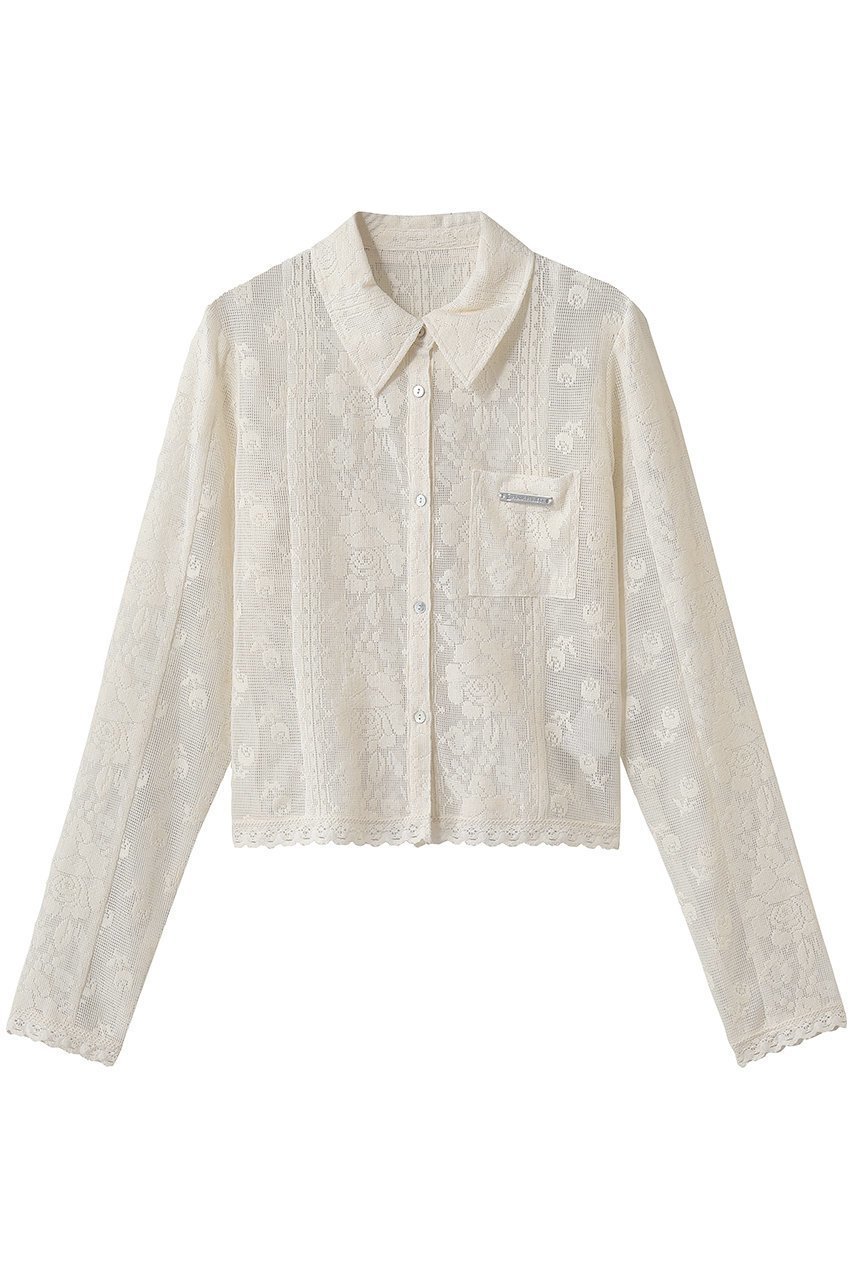 【プランク プロジェクト/PRANK PROJECT】のクロシェレースシャツ インテリア・キッズ・メンズ・レディースファッション・服の通販 founy(ファニー) 　ファッション　Fashion　レディースファッション　Fashion for Women　トップス・カットソー　Cut & Sew Tops　シャツ・ブラウス・オフィスカジュアル　Elegant Blouses & Button-Ups　インナー　Innerwear　コンパクト　Compact, Small Size　シアー　Sheer, See-Through　スリーブ　Sleeve, Long Sleeve / Short Sleeve　フラワー　Flower, Floral　レース　Lace, Lace Fabric　ロング　Long, Long-Length　新作・新入荷　New Arrivals / New In　WHT(ホワイト)|ID: prp329100004963354 ipo3291000000037234109