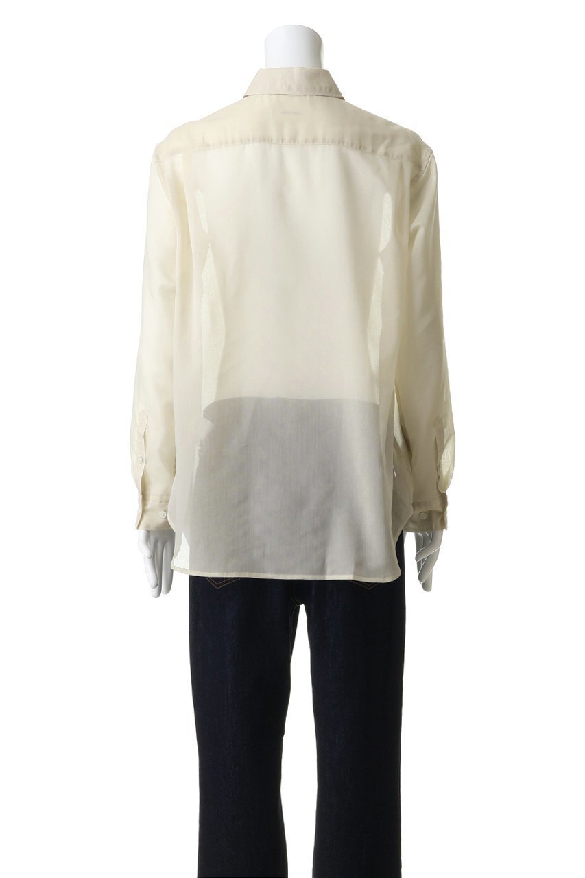 【ミディウミソリッド/MIDIUMISOLID / MEN】の【MEN】sheer stripe shirt シャツ 大人の最旬トレンドファッション＆コーディネート founy(ファウニー) 　ファッション　Fashion　メンズファッション　Fashion for Men　なめらか　Smooth, Silky Texture　インナー　Innerwear　シアー　Sheer, See-Through　ストライプ　Stripe, Striped Pattern　スリーブ　Sleeve, Long Sleeve / Short Sleeve　ボックス　Boxy, Box Shape　ロング　Long, Long-Length　新作・新入荷　New Arrivals / New In　other-4|ID: prp329100004963400 ipo3291000000037234447