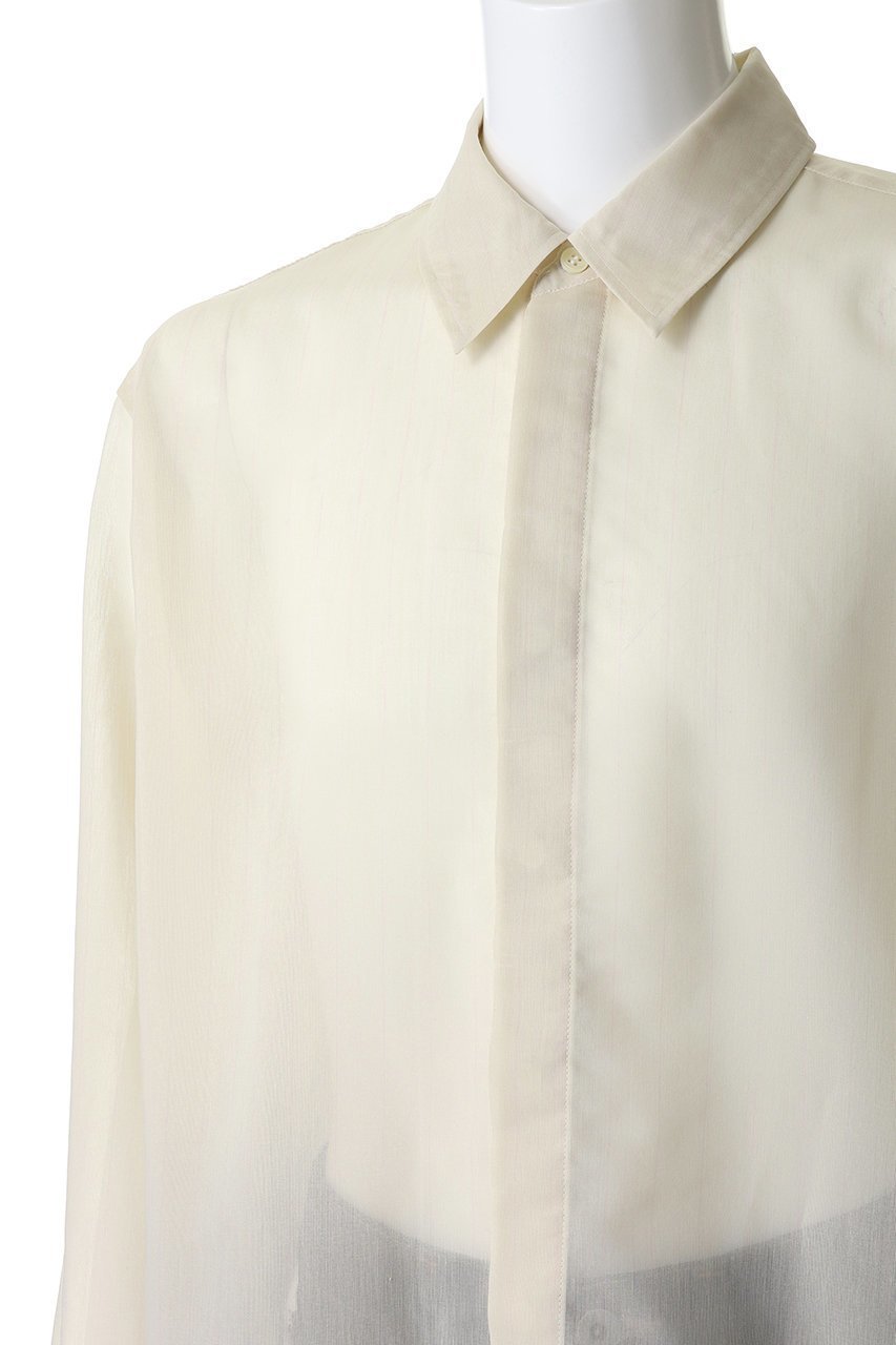 【ミディウミソリッド/MIDIUMISOLID / MEN】の【MEN】sheer stripe shirt シャツ 大人の最旬トレンドファッション＆コーディネート founy(ファウニー) 　ファッション　Fashion　メンズファッション　Fashion for Men　なめらか　Smooth, Silky Texture　インナー　Innerwear　シアー　Sheer, See-Through　ストライプ　Stripe, Striped Pattern　スリーブ　Sleeve, Long Sleeve / Short Sleeve　ボックス　Boxy, Box Shape　ロング　Long, Long-Length　新作・新入荷　New Arrivals / New In　other-5|ID: prp329100004963400 ipo3291000000037234448