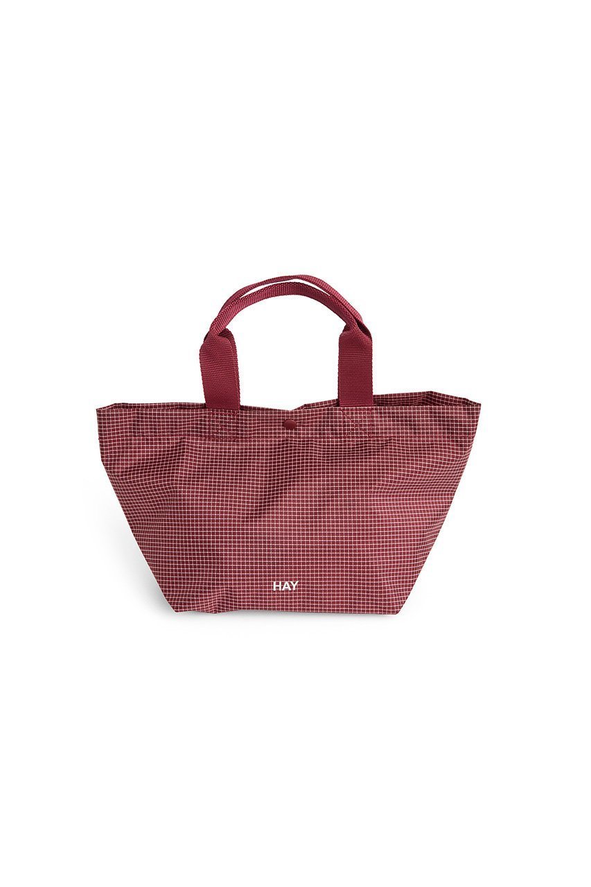 【ヘイ/HAY / GOODS】のGRID EVERYDAY BAG MINI インテリア・キッズ・メンズ・レディースファッション・服の通販 founy(ファニー) 　コンパクト　Compact, Small Size　スマート　Smart, Elegant　チェック　Check, Plaid, Tartan　新作・新入荷　New Arrivals / New In　バーガンディー|ID: prp329100004963403 ipo3291000000037234466