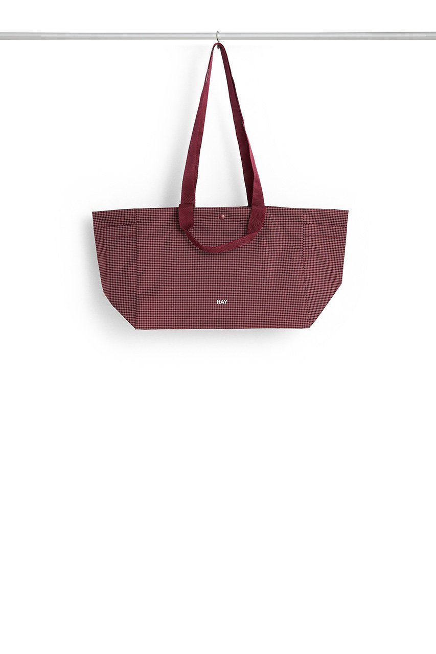 【ヘイ/HAY / GOODS】のGRID WEEKEND BAG S インテリア・キッズ・メンズ・レディースファッション・服の通販 founy(ファニー) 　ショート　Short, Short Length　シンプル　Simple, Minimal　チェック　Check, Plaid, Tartan　ポケット　Pocket, Pocket Detail　新作・新入荷　New Arrivals / New In　旅行　Travel　バーガンディー|ID: prp329100004963417 ipo3291000000037234573