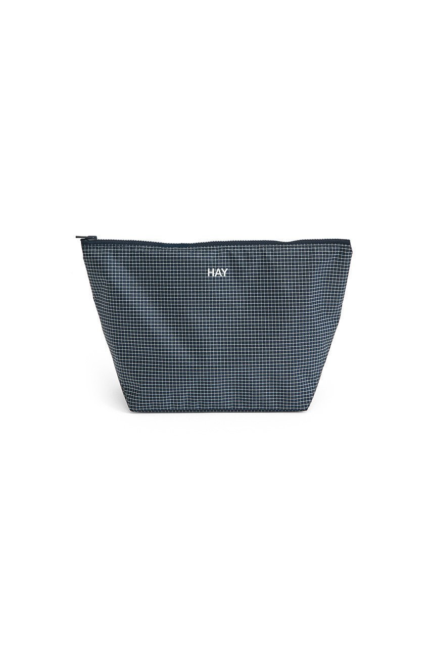 【ヘイ/HAY / GOODS】のGRID POUCH M インテリア・キッズ・メンズ・レディースファッション・服の通販 founy(ファニー) 　コンパクト　Compact, Small Size　シンプル　Simple, Minimal　チェック　Check, Plaid, Tartan　ポーチ　Pouch, Small Case　新作・新入荷　New Arrivals / New In　旅行　Travel　ダークブルー|ID: prp329100004963420 ipo3291000000037234591