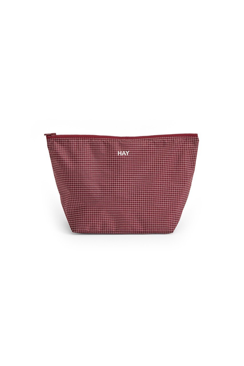 【ヘイ/HAY / GOODS】のGRID POUCH M インテリア・キッズ・メンズ・レディースファッション・服の通販 founy(ファニー) 　コンパクト　Compact, Small Size　シンプル　Simple, Minimal　チェック　Check, Plaid, Tartan　ポーチ　Pouch, Small Case　新作・新入荷　New Arrivals / New In　旅行　Travel　バーガンディー|ID: prp329100004963420 ipo3291000000037234592
