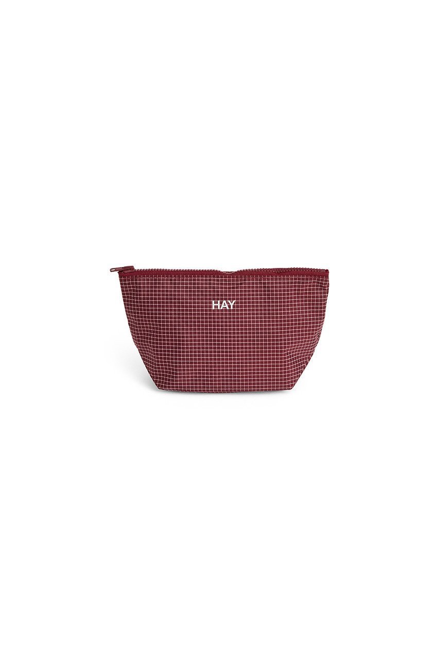【ヘイ/HAY / GOODS】のGRID POUCH S インテリア・キッズ・メンズ・レディースファッション・服の通販 founy(ファニー) 　コンパクト　Compact, Small Size　シンプル　Simple, Minimal　チェック　Check, Plaid, Tartan　ポーチ　Pouch, Small Case　新作・新入荷　New Arrivals / New In　旅行　Travel　バーガンディー|ID: prp329100004963421 ipo3291000000037234599