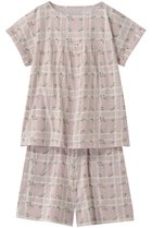【キッドブルー/KID BLUE】のリップルチェックフラワー天竺パジャマ ピンク|ID: prp329100004963530 ipo3291000000037242369