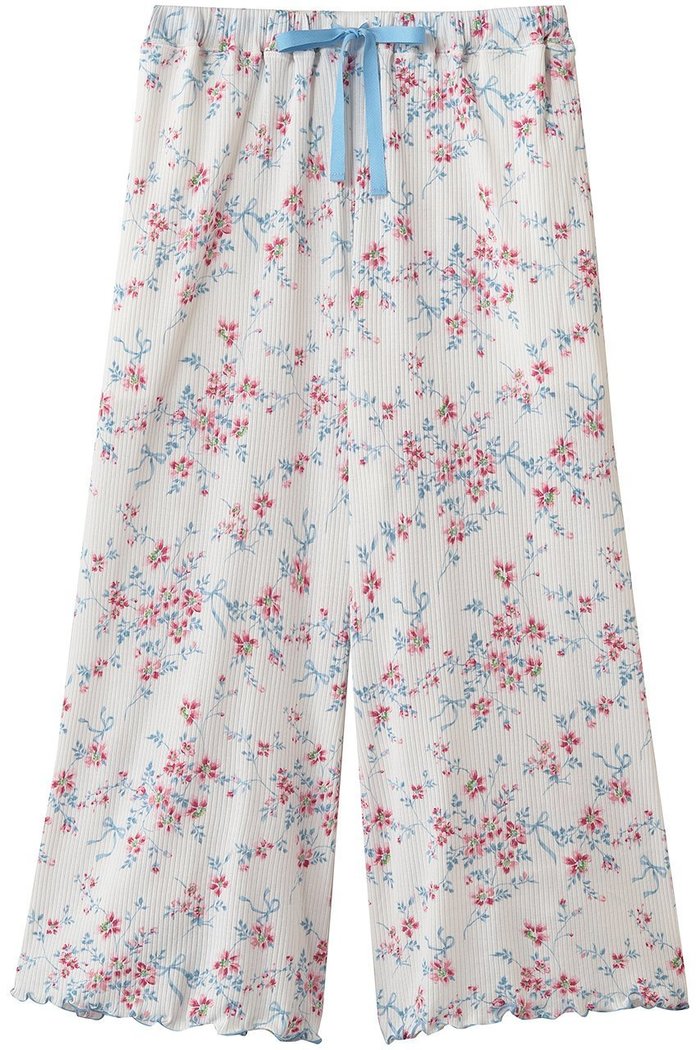 【キッドブルー/KID BLUE】のリブワイルドローズボトム インテリア・キッズ・メンズ・レディースファッション・服の通販 founy(ファニー) https://founy.com/ ファッション Fashion レディースファッション Fashion for Women バランス Balance, Style Balance パジャマ Pajamas, Sleepwear ボトム Bottoms, Lower Wear ポケット Pocket, Pocket Detail リボン Ribbon, Bow ワイド Wide, Wide Fit 新作・新入荷 New Arrivals / New In |ID: prp329100004963550 ipo3291000000037242466