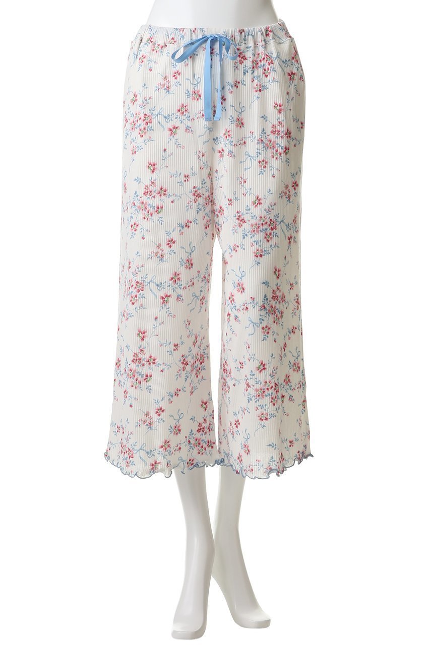 【キッドブルー/KID BLUE】のリブワイルドローズボトム 大人の最旬トレンドファッション＆コーディネート founy(ファウニー) 　ファッション　Fashion　レディースファッション　Fashion for Women　バランス　Balance, Style Balance　パジャマ　Pajamas, Sleepwear　ボトム　Bottoms, Lower Wear　ポケット　Pocket, Pocket Detail　リボン　Ribbon, Bow　ワイド　Wide, Wide Fit　新作・新入荷　New Arrivals / New In　other-2|ID: prp329100004963550 ipo3291000000037242472