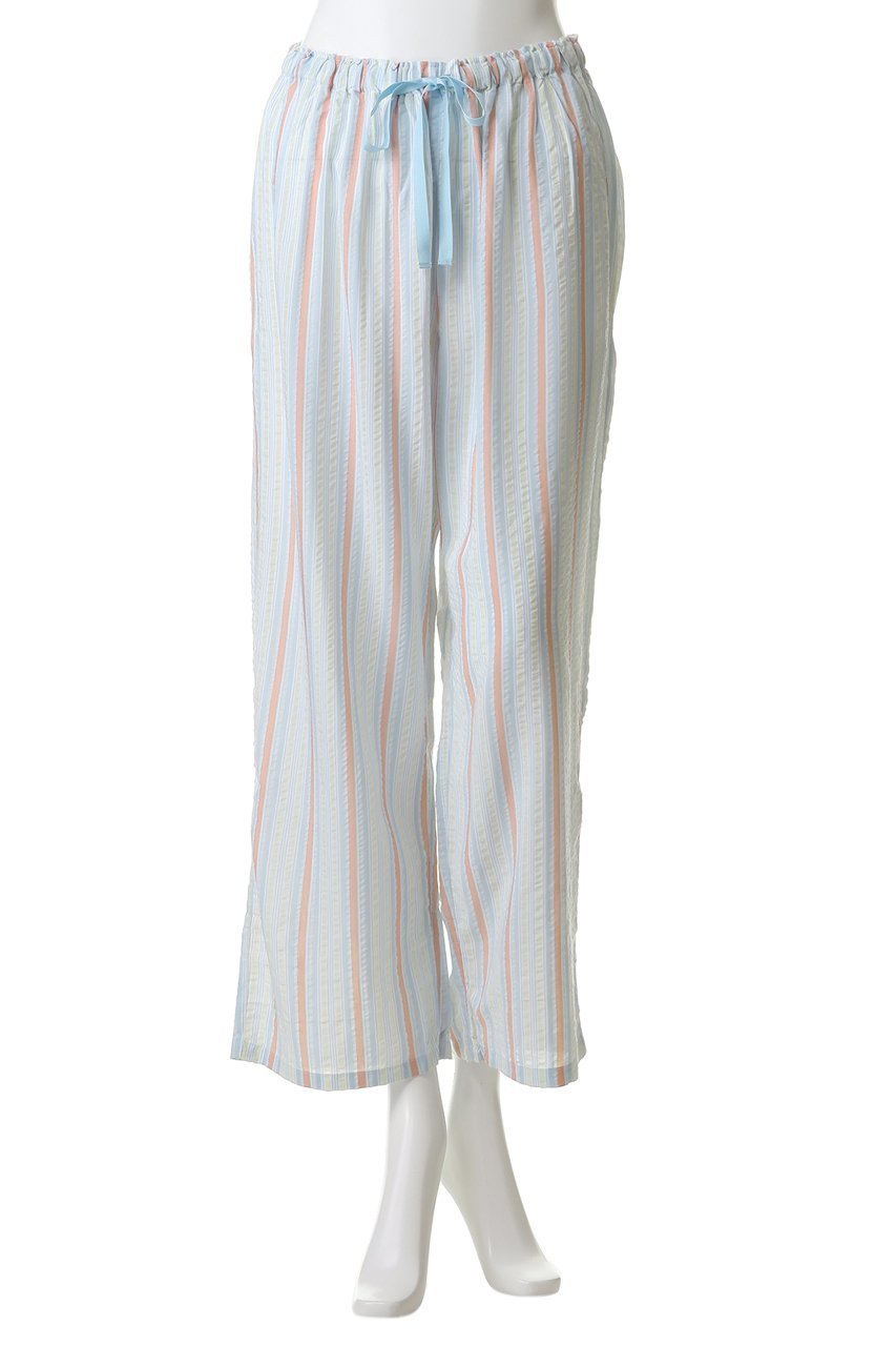 【キッドブルー/KID BLUE】の26CRサッカーストライプパジャマ 大人の最旬トレンドファッション＆コーディネート founy(ファウニー) 　ファッション　Fashion　レディースファッション　Fashion for Women　トップス・カットソー　Cut & Sew Tops　お家時間・ステイホーム　Stay Home / At Home　サッカー　Seersucker, Summer Fabric　ストライプ　Stripe, Striped Pattern　パジャマ　Pajamas, Sleepwear　フェミニン　Feminine, Girly　フリル　Frill, Ruffle　ペプラム　Peplum, Flared Hem　夏　Summer　新作・新入荷　New Arrivals / New In　other-6|ID: prp329100004963561 ipo3291000000037242546