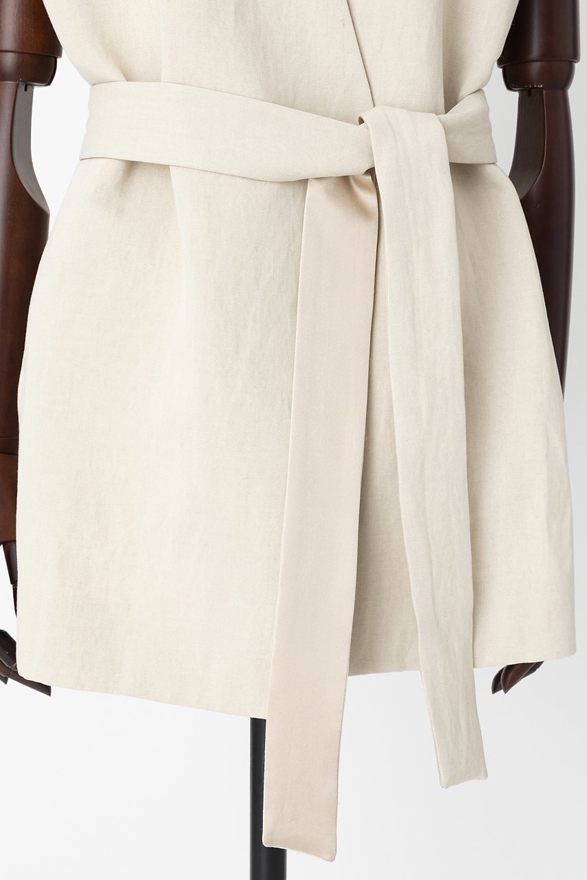 【オーヴィル/EAUVIRE】のノーカラージレ 大人の最旬トレンドファッション＆コーディネート founy(ファウニー) 　ファッション　Fashion　レディースファッション　Fashion for Women　アウター　Coat / Outerwear Collection　レディースジャケット・軽アウター　Jackets　サテン　Satin, Glossy Fabric　シルク　Silk, 100% Silk　ジャケット　Jacket, Outerwear　スリット　Slit, Slit Detail　タンブラー　Tumbler, Travel Mug　ベスト　Vest, Waistcoat　リネン　Linen, Linen Fabric　再入荷　Restock / Back in Stock　other-2|ID: prp329100004963568 ipo3291000000037242605