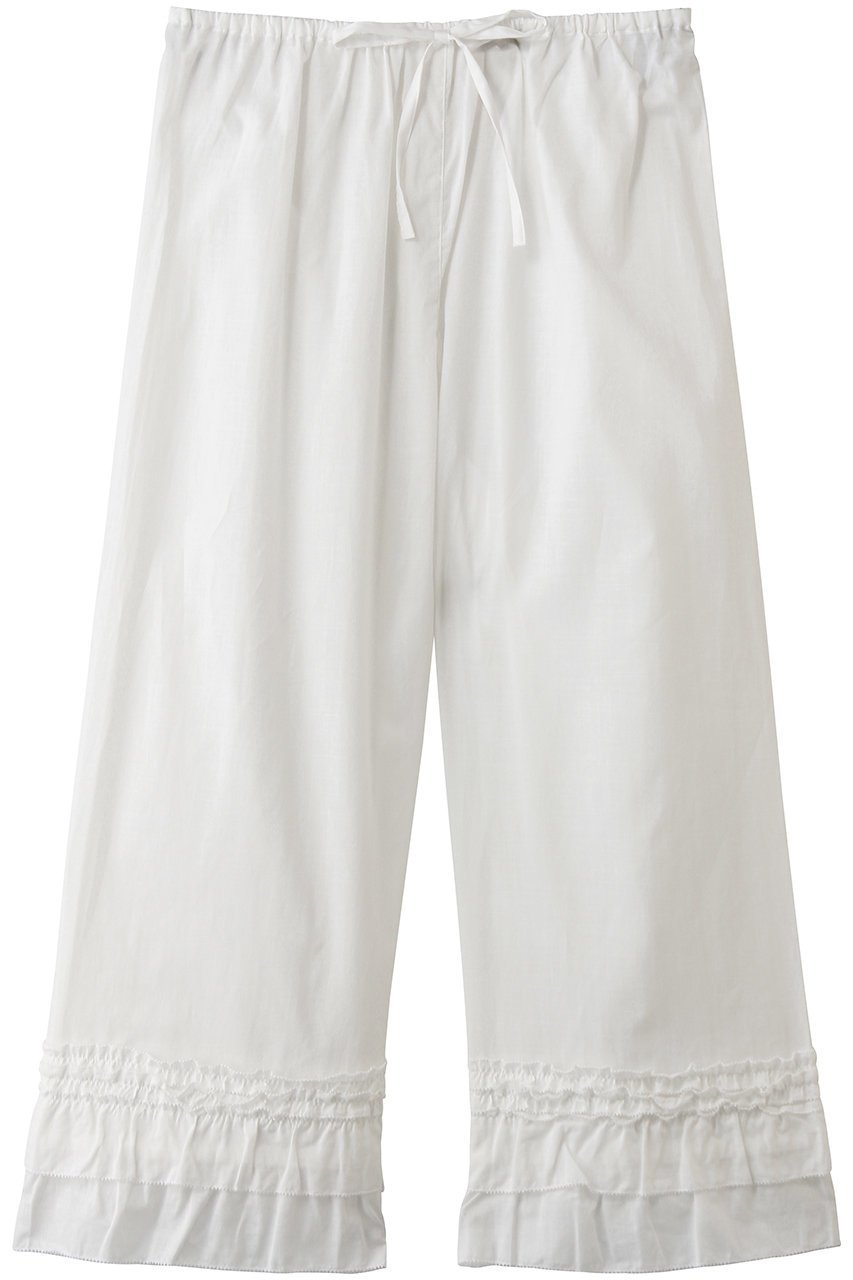 【キッドブルー/KID BLUE】の26シャンブレーエンブNボトム インテリア・キッズ・メンズ・レディースファッション・服の通販 founy(ファニー) 　ファッション　Fashion　レディースファッション　Fashion for Women　お家時間・ステイホーム　Stay Home / At Home　シャンブレー　Chambray, Denim-Like Fabric　ストレート　Straight, Straight Cut　パジャマ　Pajamas, Sleepwear　ボトム　Bottoms, Lower Wear　リラックス　Relax, Relaxed Fit　エレガント 上品　Elegant　夏　Summer　新作・新入荷　New Arrivals / New In　オフホワイト|ID: prp329100004963591 ipo3291000000037242811