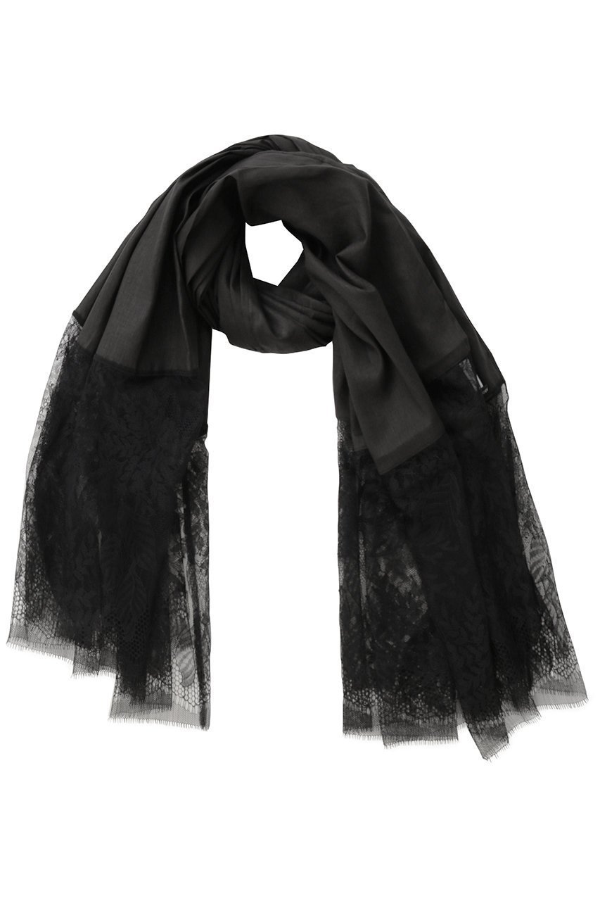 【アロマティック/AROMATIQUE】のLinen 大判スカーフ インテリア・キッズ・メンズ・レディースファッション・服の通販 founy(ファニー) 　ファッション　Fashion　レディースファッション　Fashion for Women　ストール　Soft & Warm Scarves　マフラー・スヌード / 冬小物の定番　Scarves & Mufflers　おすすめ　Recommended / Our Picks　スカーフ　Scarf, Neckwear　ストール　Stole, Wrap　マフラー　Scarf, Muffler　リゾート　Resort, Vacation Style　リネン　Linen, Linen Fabric　レース　Lace, Lace Fabric　新作・新入荷　New Arrivals / New In　ブラック|ID: prp329100004963608 ipo3291000000037242947