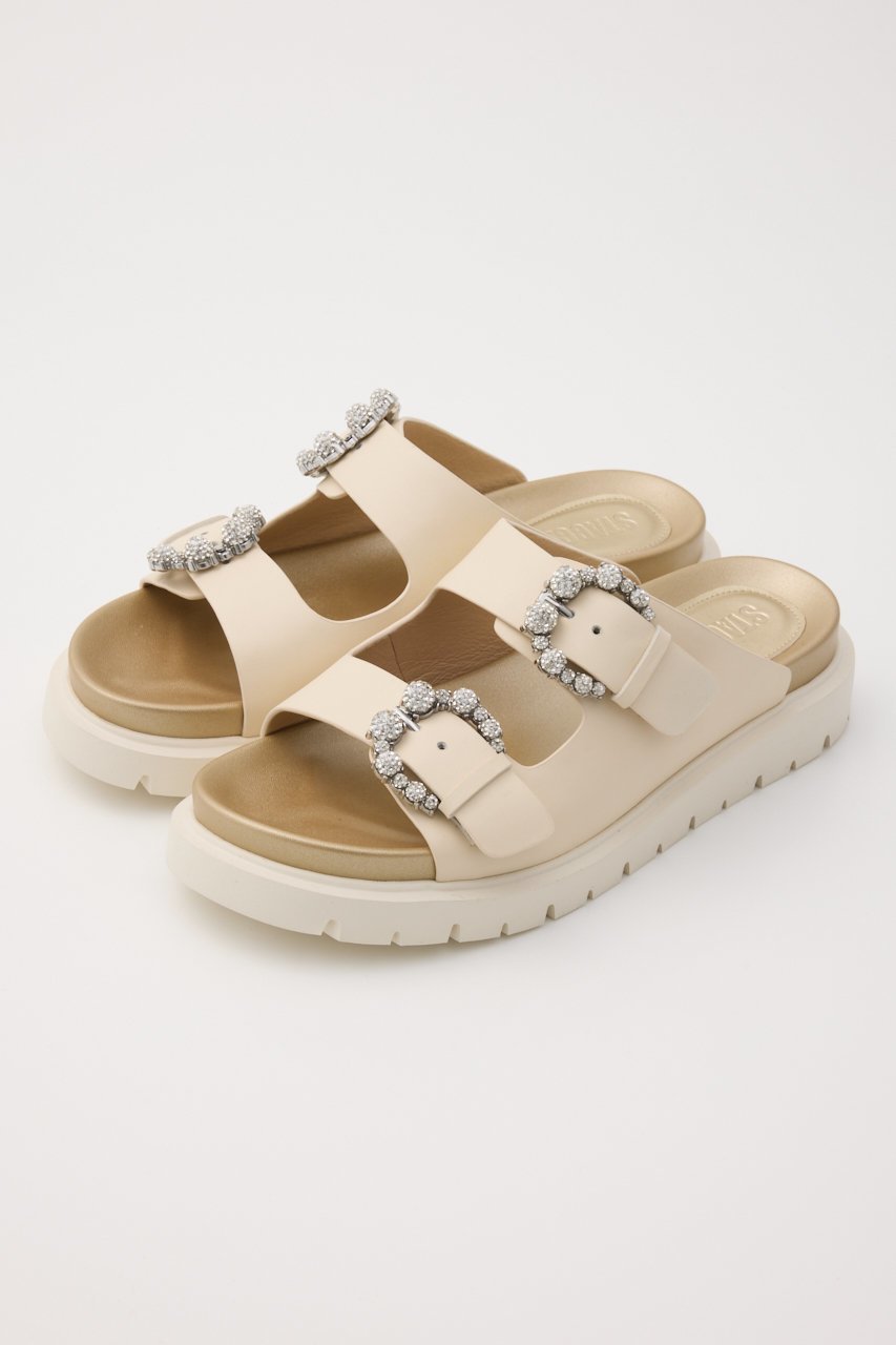 【スタッカート/STACCATO】のピアスフィアコンフォートサンダル インテリア・キッズ・メンズ・レディースファッション・服の通販 founy(ファウニー) 　ファッション　Fashion　レディースファッション　Fashion for Women　サンダル　Sandals, Summer Shoes　ストーン　Stone, Gem-Like　人気　Popular, Best Seller　新作・新入荷　New Arrivals / New In　春　Spring　秋　Autumn　軽量　Lightweight, Ultra Light　ホワイト|ID: prp329100004963630 ipo3291000000037243117