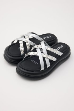 【スタッカート/STACCATO】 マペットフットベッドサンダル大人の最旬トレンドファッション＆コーディネート founy(ファウニー) ファッション Fashion レディースファッション Fashion for Women サンダル Sandals, Summer Shoes ストーン Stone, Gem-Like スリッパ Slippers, Room Shoes ビッグ Big, Oversized 新作・新入荷 New Arrivals / New In |ID:prp329100004963635