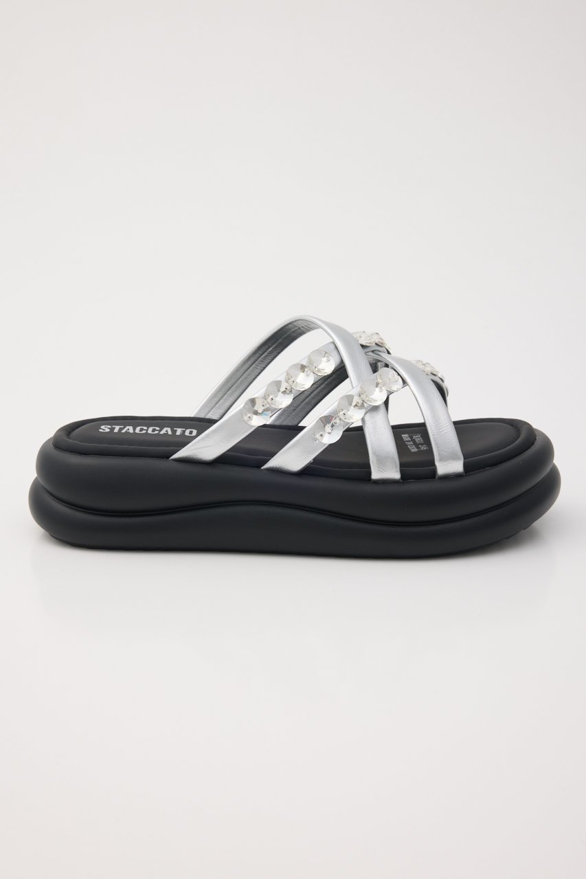【スタッカート/STACCATO】のマペットフットベッドサンダル 大人の最旬トレンドファッション＆コーディネート founy(ファウニー) 　ファッション　Fashion　レディースファッション　Fashion for Women　サンダル　Sandals, Summer Shoes　ストーン　Stone, Gem-Like　スリッパ　Slippers, Room Shoes　ビッグ　Big, Oversized　新作・新入荷　New Arrivals / New In　other-4|ID: prp329100004963635 ipo3291000000037243151