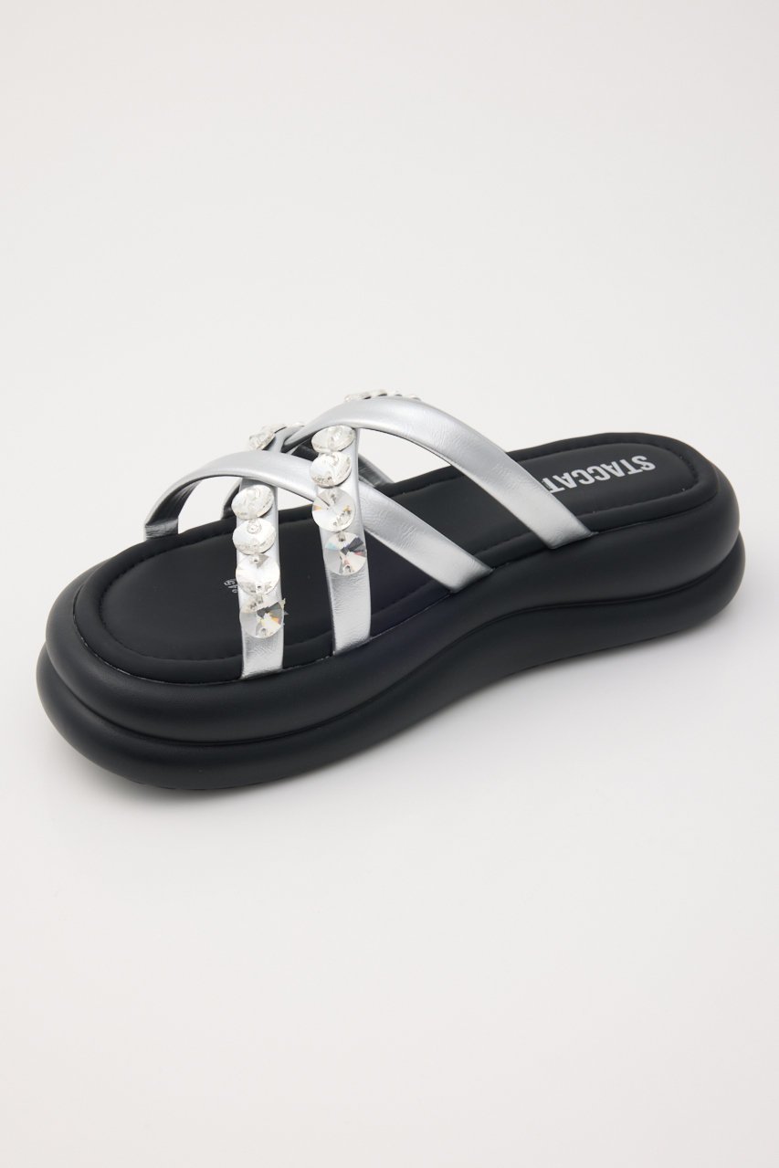 【スタッカート/STACCATO】のマペットフットベッドサンダル 大人の最旬トレンドファッション＆コーディネート founy(ファウニー) 　ファッション　Fashion　レディースファッション　Fashion for Women　サンダル　Sandals, Summer Shoes　ストーン　Stone, Gem-Like　スリッパ　Slippers, Room Shoes　ビッグ　Big, Oversized　新作・新入荷　New Arrivals / New In　other-8|ID: prp329100004963635 ipo3291000000037243156