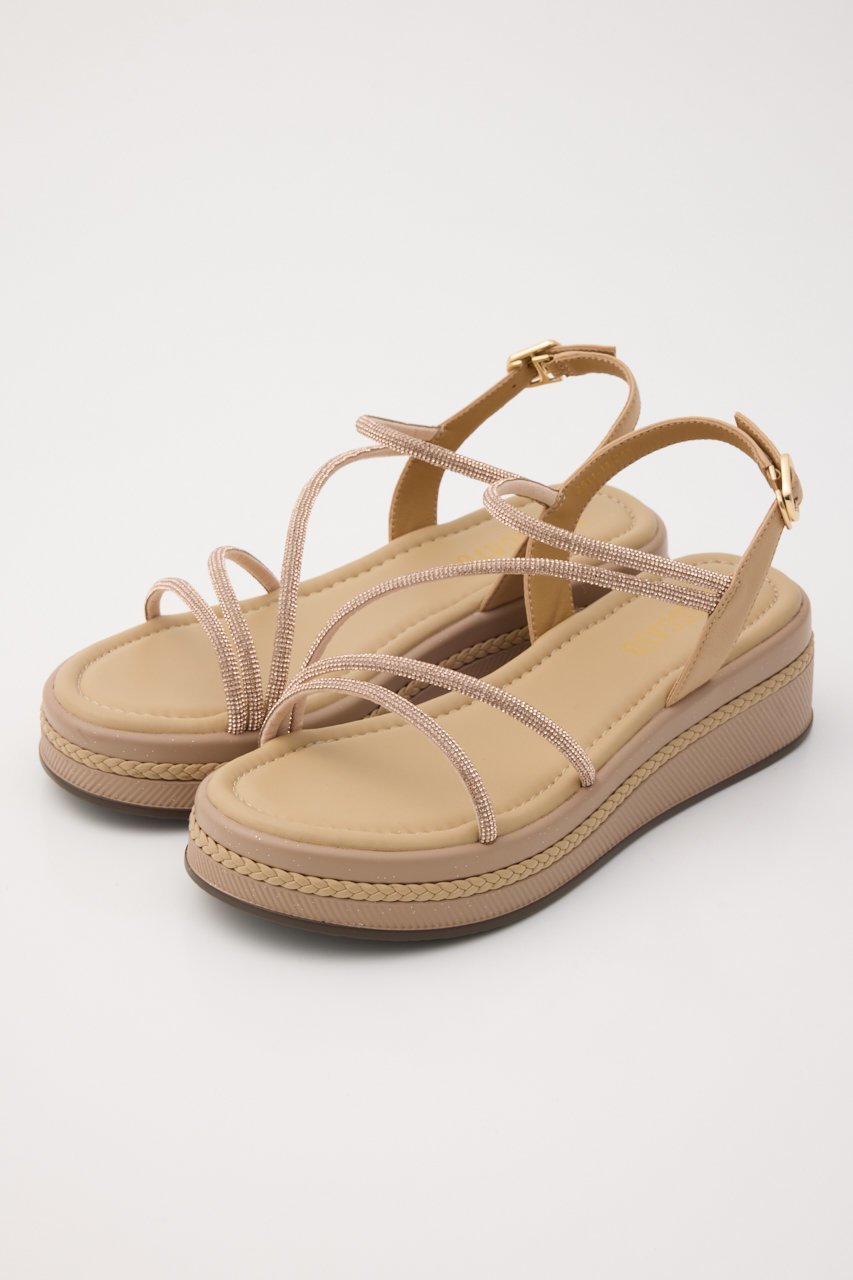 【スタッカート/STACCATO】のプルスコードプラットフォームサンダル インテリア・キッズ・メンズ・レディースファッション・服の通販 founy(ファウニー) 　ファッション　Fashion　レディースファッション　Fashion for Women　インソール　Shoe Insole　クッション　Cushion, Throw Pillow　サンダル　Sandals, Summer Shoes　ジュエリー　Jewelry, Accessories　ストーン　Stone, Gem-Like　ミドル　Middle Length, Mid Height　リラックス　Relax, Relaxed Fit　人気　Popular, Best Seller　新作・新入荷　New Arrivals / New In　ピンクゴールド|ID: prp329100004963639 ipo3291000000037243175
