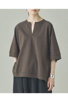 【カレンソロジー/Curensology】のボクシーキーネックTシャツ ダークブラウン|ID:prp329100004963710