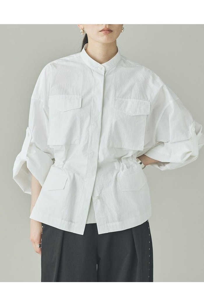 【カレンソロジー/Curensology】のミリタリーブラウス インテリア・キッズ・メンズ・レディースファッション・服の通販 founy(ファウニー) https://founy.com/ ファッション Fashion レディースファッション Fashion for Women トップス・カットソー Cut & Sew Tops シャツ・ブラウス・オフィスカジュアル Elegant Blouses & Button-Ups なめらか Smooth, Silky Texture スリーブ Sleeve, Long Sleeve / Short Sleeve タイプライター Typewriter Fabric, Crisp Cotton フロント Front, Front Design ブルゾン Blouson, Bomber Jacket ミリタリー Military, Army Style ロング Long, Long-Length ワイド Wide, Wide Fit 新作・新入荷 New Arrivals / New In |ID: prp329100004963712 ipo3291000000037243745