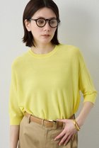 【ウィムガゼット/Whim Gazette】の【Drawing Numbers】クルーハーフスリーブ裾ラウンドニット イエロー|ID: prp329100004963719 ipo3291000000037243798