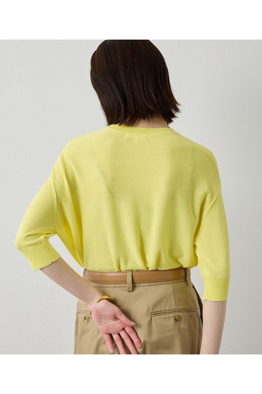 【ウィムガゼット/Whim Gazette】の【Drawing Numbers】クルーハーフスリーブ裾ラウンドニット 大人の最旬トレンドファッション＆コーディネート founy(ファウニー) 　ファッション　Fashion　レディースファッション　Fashion for Women　トップス・カットソー　Cut & Sew Tops　ニット　Knit Tops & Sweaters　カジュアルプルオーバー・ニットトップス　Pullovers & Knit Tops / Casual Pullovers　ハーフ　Half, Half-Length　バランス　Balance, Style Balance　ラウンド　Round, Round Neck　エレガント 上品　Elegant　半袖　Short Sleeve, Half Sleeve　新作・新入荷　New Arrivals / New In　other-4|ID: prp329100004963719 ipo3291000000037243801