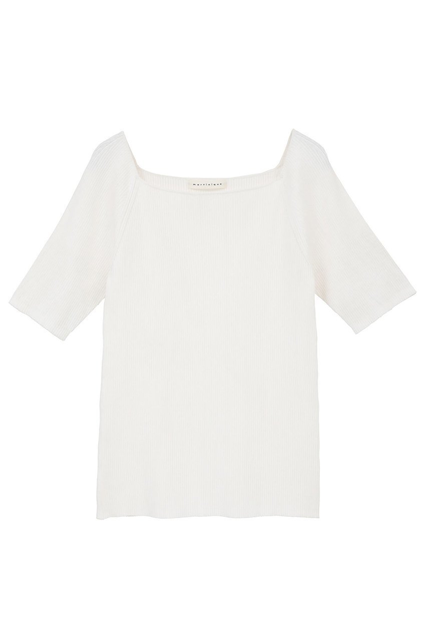 【マルティニーク/martinique】のワイドスクエアネックプルオーバー インテリア・キッズ・メンズ・レディースファッション・服の通販 founy(ファニー) 　ファッション　Fashion　レディースファッション　Fashion for Women　トップス・カットソー　Cut & Sew Tops　ニット　Knit Tops & Sweaters　カジュアルプルオーバー・ニットトップス　Pullovers & Knit Tops / Casual Pullovers　おすすめ　Recommended / Our Picks　シンプル　Simple, Minimal　スクエア　Square, Square Shape　ストレッチ　Stretch, Stretchy Fabric　デコルテ　Décolleté, Neckline　フィット　Fit, Slim Fit　ボトム　Bottoms, Lower Wear　新作・新入荷　New Arrivals / New In　ホワイト|ID: prp329100004963729 ipo3291000000037243860