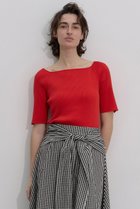 【マルティニーク/martinique】のワイドスクエアネックプルオーバー レッド|ID: prp329100004963729 ipo3291000000037243861