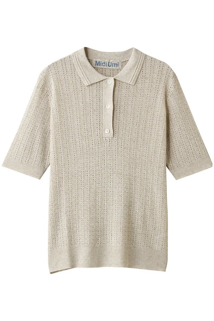 【ミディウミ/MidiUmi】のknit polo P/O プルオーバー インテリア・キッズ・メンズ・レディースファッション・服の通販 founy(ファニー) https://founy.com/ ファッション Fashion レディースファッション Fashion for Women トップス・カットソー Cut & Sew Tops ニット Knit Tops & Sweaters カジュアルプルオーバー・ニットトップス Pullovers & Knit Tops / Casual Pullovers サマー Summer, Summer Style シアー Sheer, See-Through スラックス Slacks, Dress Pants スリーブ Sleeve, Long Sleeve / Short Sleeve ハーフ Half, Half-Length フェミニン Feminine, Girly マニッシュ Mannish, Boyish 新作・新入荷 New Arrivals / New In |ID: prp329100004963738 ipo3291000000037243906