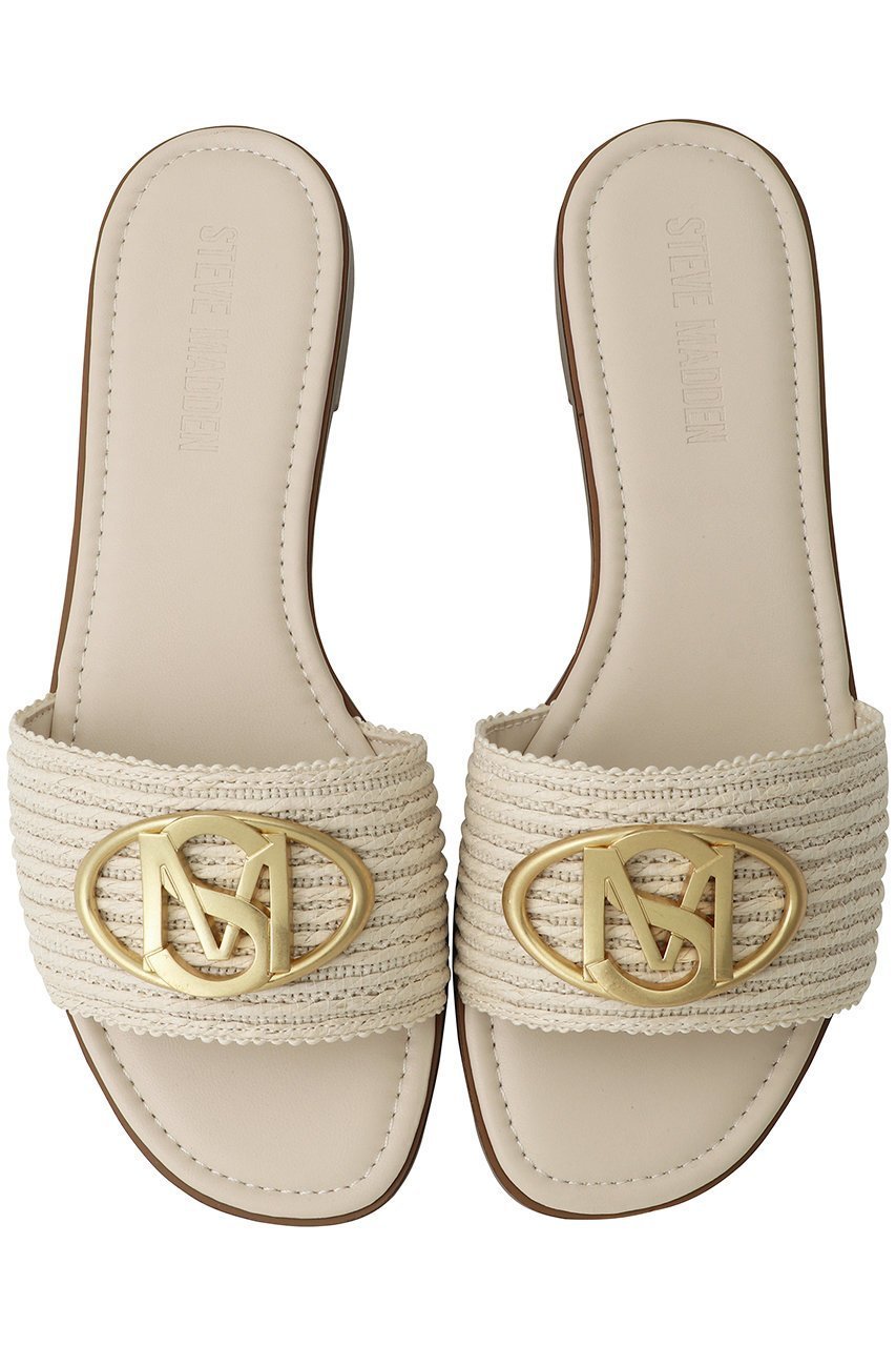 【スティーブマデン/STEVE MADDEN】のKORA 2.0-XSオーバルロゴモチーフフラットサンダル インテリア・キッズ・メンズ・レディースファッション・服の通販 founy(ファウニー) 　ファッション　Fashion　レディースファッション　Fashion for Women　おすすめ　Recommended / Our Picks　サンダル　Sandals, Summer Shoes　スタイリッシュ　Stylish, Fashionable　フラット　Flat, Flat Shoes　メタリック　Metallic, Shiny Finish　モチーフ　Motif, Design Theme　新作・新入荷　New Arrivals / New In　BONE|ID: prp329100004970978 ipo3291000000037278150