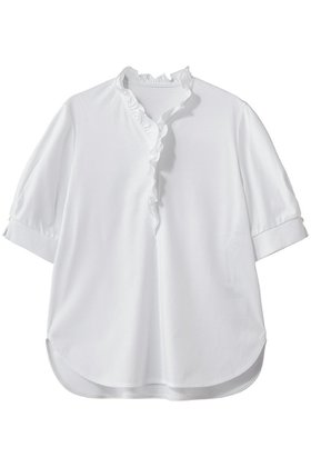 【アナイ/ANAYI】 スムースフリルプルオーバー大人の最旬トレンドファッション＆コーディネート founy(ファウニー) ファッション Fashion レディースファッション Fashion for Women トップス・カットソー Cut & Sew Tops シャツ・ブラウス・オフィスカジュアル Elegant Blouses & Button-Ups ロングTシャツ・Tシャツ Longline T-Shirts & Tees カジュアルプルオーバー・ニットトップス Pullovers & Knit Tops / Casual Pullovers カットソー・ベーシックTシャツ Cut-and-Sewn Tops / Stretch Tees & Basics ショート Short, Short Length スリーブ Sleeve, Long Sleeve / Short Sleeve フリル Frill, Ruffle エレガント 上品 Elegant 新作・新入荷 New Arrivals / New In |ID:prp329100004970984