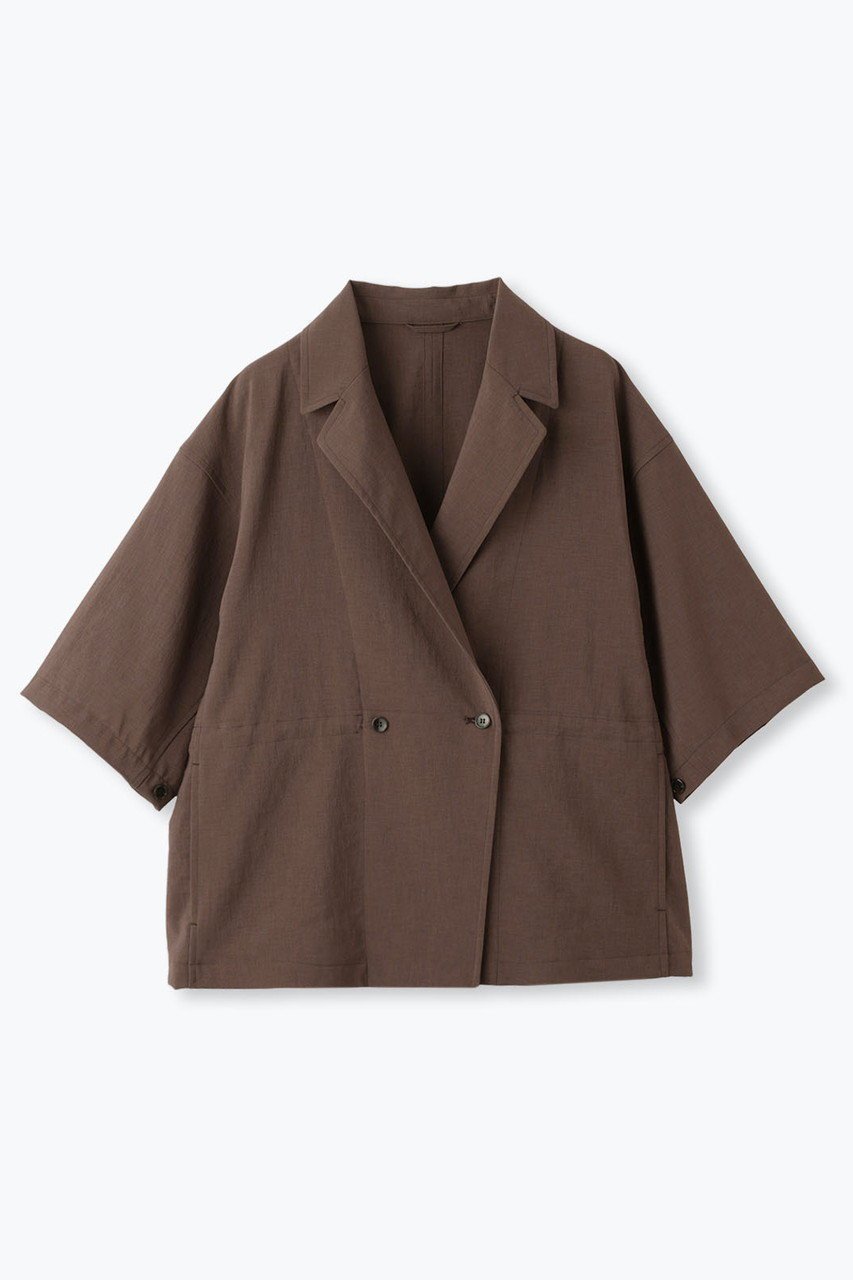 【レリル/lelill】のハイテクシアージャケット インテリア・キッズ・メンズ・レディースファッション・服の通販 founy(ファウニー) 　ファッション　Fashion　レディースファッション　Fashion for Women　アウター　Coat / Outerwear Collection　レディースジャケット・軽アウター　Jackets　シンプル　Simple, Minimal　ジャケット　Jacket, Outerwear　ドローコード　Drawcord, Drawstring Cord　ポケット　Pocket, Pocket Detail　半袖　Short Sleeve, Half Sleeve　夏　Summer　定番　Standard, Basic Item　新作・新入荷　New Arrivals / New In　ブラウン|ID: prp329100004971018 ipo3291000000037278418