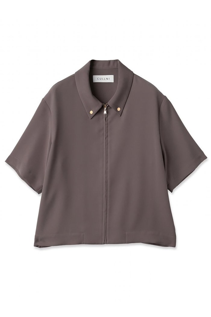 【クルニ/CULLNI】の【UNISEX】Dry Double Cloth ジップ アップ ショートスリーブ ボタン-ダウン コンパクトシャツ インテリア・キッズ・メンズ・レディースファッション・服の通販 founy(ファウニー) https://founy.com/ ファッション Fashion レディースファッション Fashion for Women トップス・カットソー Cut & Sew Tops シャツ・ブラウス・オフィスカジュアル Elegant Blouses & Button-Ups ユニセックス Unisex, Genderless コンパクト Compact, Small Size ショート Short, Short Length シンプル Simple, Minimal ジップ Zip, Zipper スリーブ Sleeve, Long Sleeve / Short Sleeve ダウン Down, Puffer ドレープ Drape, Draping Fabric フロント Front, Front Design エレガント 上品 Elegant 新作・新入荷 New Arrivals / New In |ID: prp329100004971020 ipo3291000000037278431