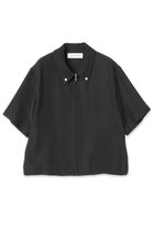 【クルニ/CULLNI】の【UNISEX】Dry Double Cloth ジップ アップ ショートスリーブ ボタン-ダウン コンパクトシャツ ブラック|ID: prp329100004971020 ipo3291000000037278433