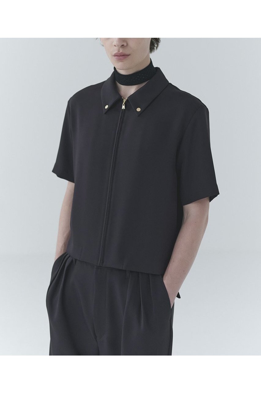 【クルニ/CULLNI】の【UNISEX】Dry Double Cloth ジップ アップ ショートスリーブ ボタン-ダウン コンパクトシャツ 大人の最旬トレンドファッション＆コーディネート founy(ファウニー) 　ファッション　Fashion　レディースファッション　Fashion for Women　トップス・カットソー　Cut & Sew Tops　シャツ・ブラウス・オフィスカジュアル　Elegant Blouses & Button-Ups　ユニセックス　Unisex, Genderless　コンパクト　Compact, Small Size　ショート　Short, Short Length　シンプル　Simple, Minimal　ジップ　Zip, Zipper　スリーブ　Sleeve, Long Sleeve / Short Sleeve　ダウン　Down, Puffer　ドレープ　Drape, Draping Fabric　フロント　Front, Front Design　エレガント 上品　Elegant　新作・新入荷　New Arrivals / New In　other-6|ID: prp329100004971020 ipo3291000000037278440