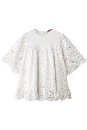 【アミカ/AMICA】 LANIKAI レーストップ大人の最旬トレンドファッション＆コーディネート founy(ファウニー) ファッション Fashion レディースファッション Fashion for Women トップス・カットソー Cut & Sew Tops シャツ・ブラウス・オフィスカジュアル Elegant Blouses & Button-Ups ショート Short, Short Length スカラップ Scallop, Scalloped Edge スリーブ Sleeve, Long Sleeve / Short Sleeve フェミニン Feminine, Girly ミックス Mix, Mixed Style リゾート Resort, Vacation Style リーフ Leaf, Botanical Leaf レース Lace, Lace Fabric 夏 Summer 新作・新入荷 New Arrivals / New In 春 Spring S/S・春夏 SS, Spring/Summer, Warm Season |ID:prp329100004971040